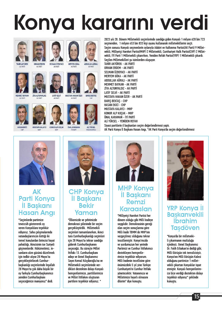 KONYA LOBİ (Mayıs-Haziran), 2023