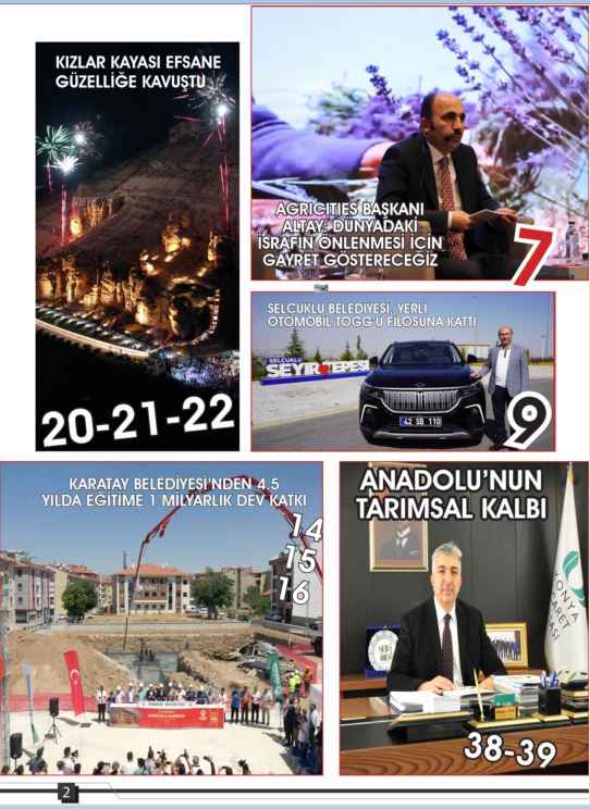 KONYA LOBİ Temmuz Ağustos 2023