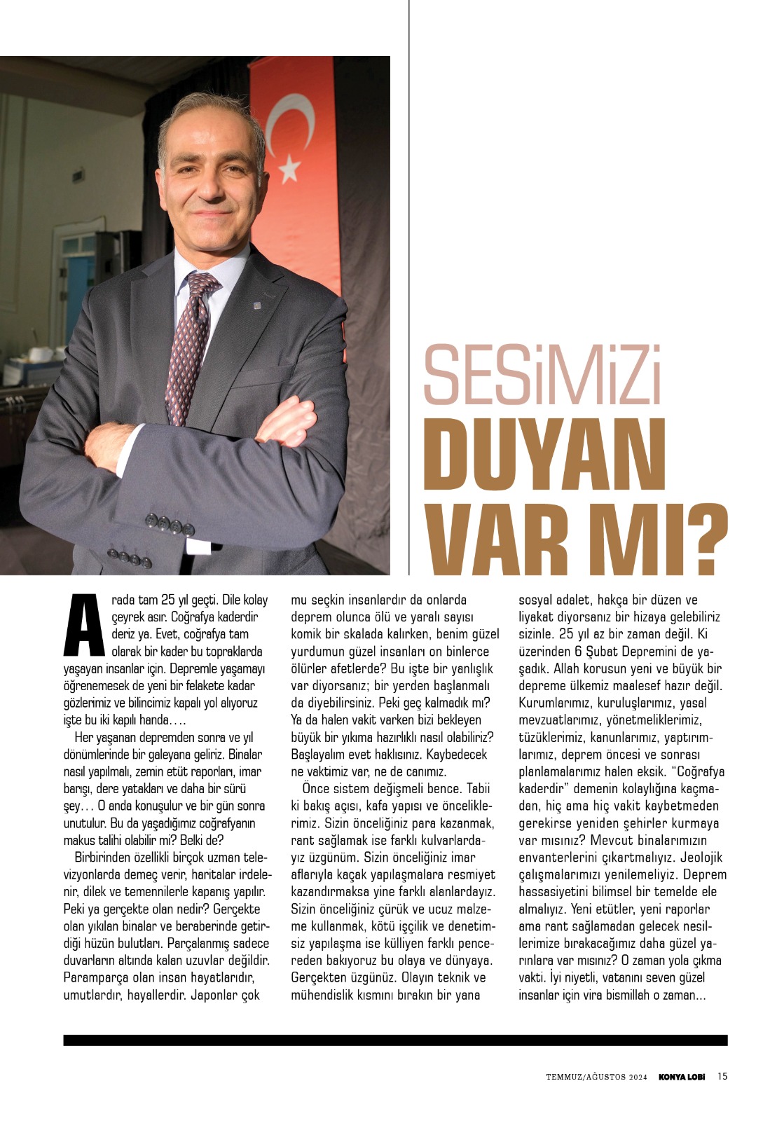 KONYA   LOBİ  DERGİSİ  AĞUSTOS 2024