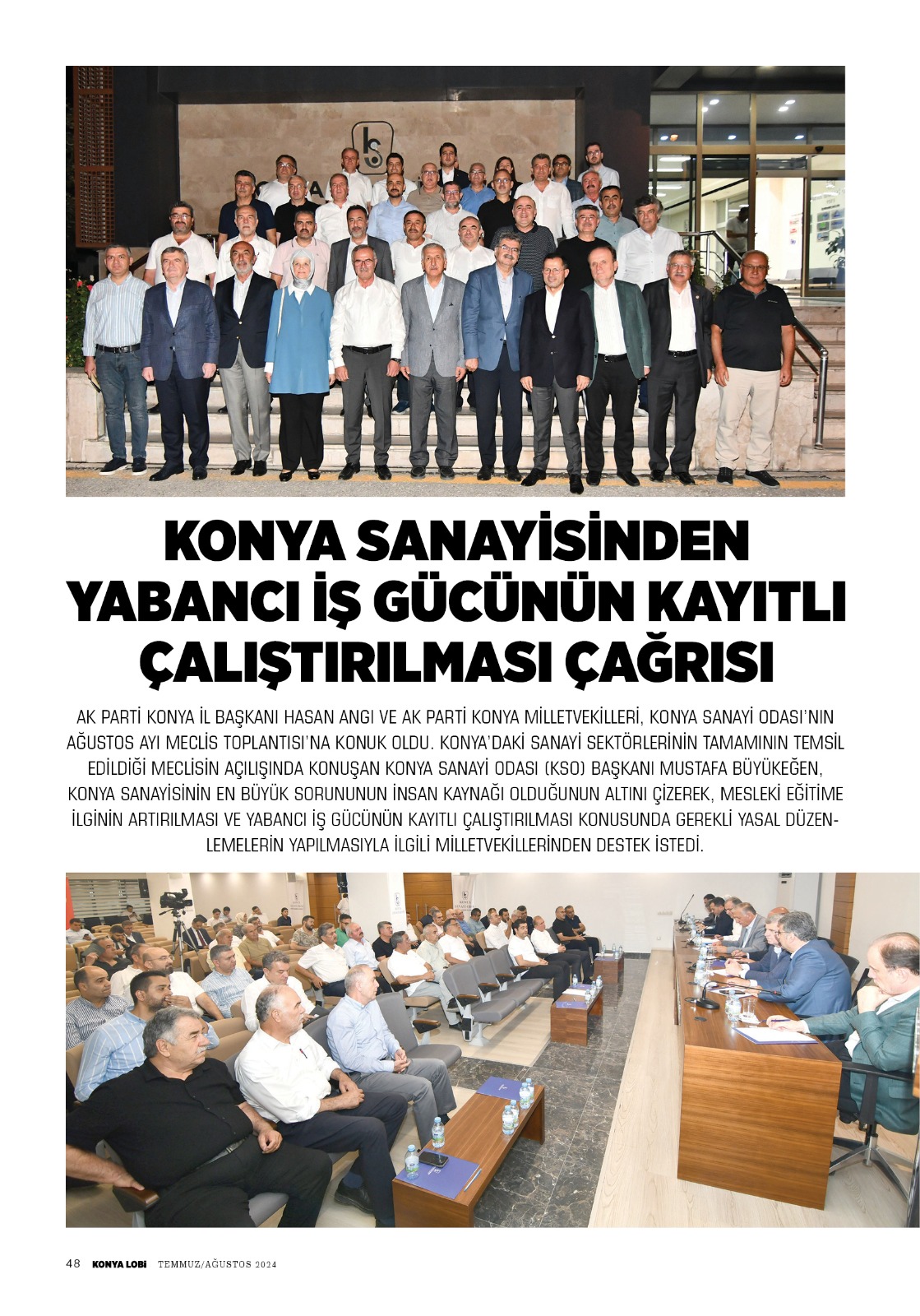 KONYA   LOBİ  DERGİSİ  AĞUSTOS 2024
