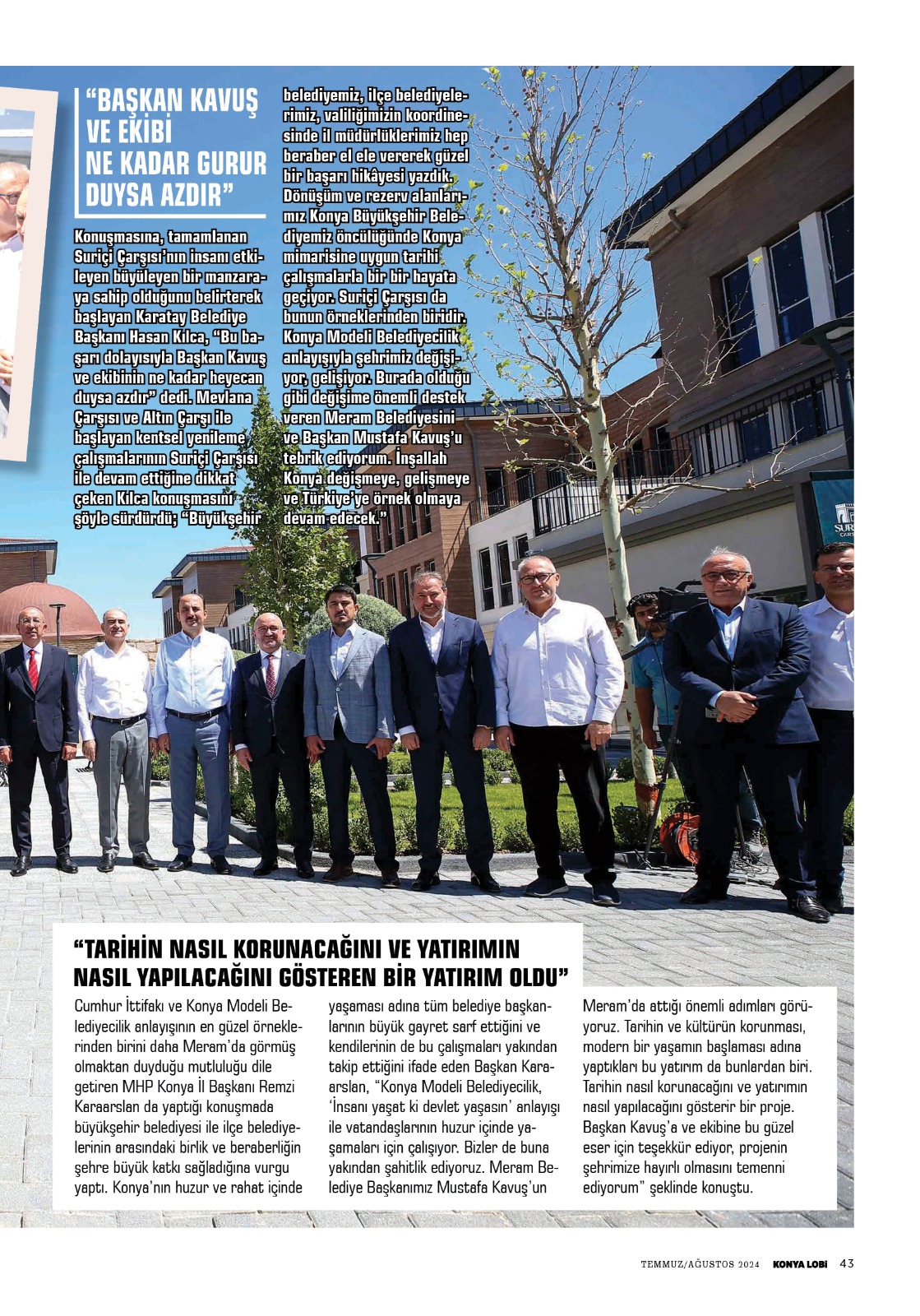 KONYA   LOBİ  DERGİSİ  AĞUSTOS 2024