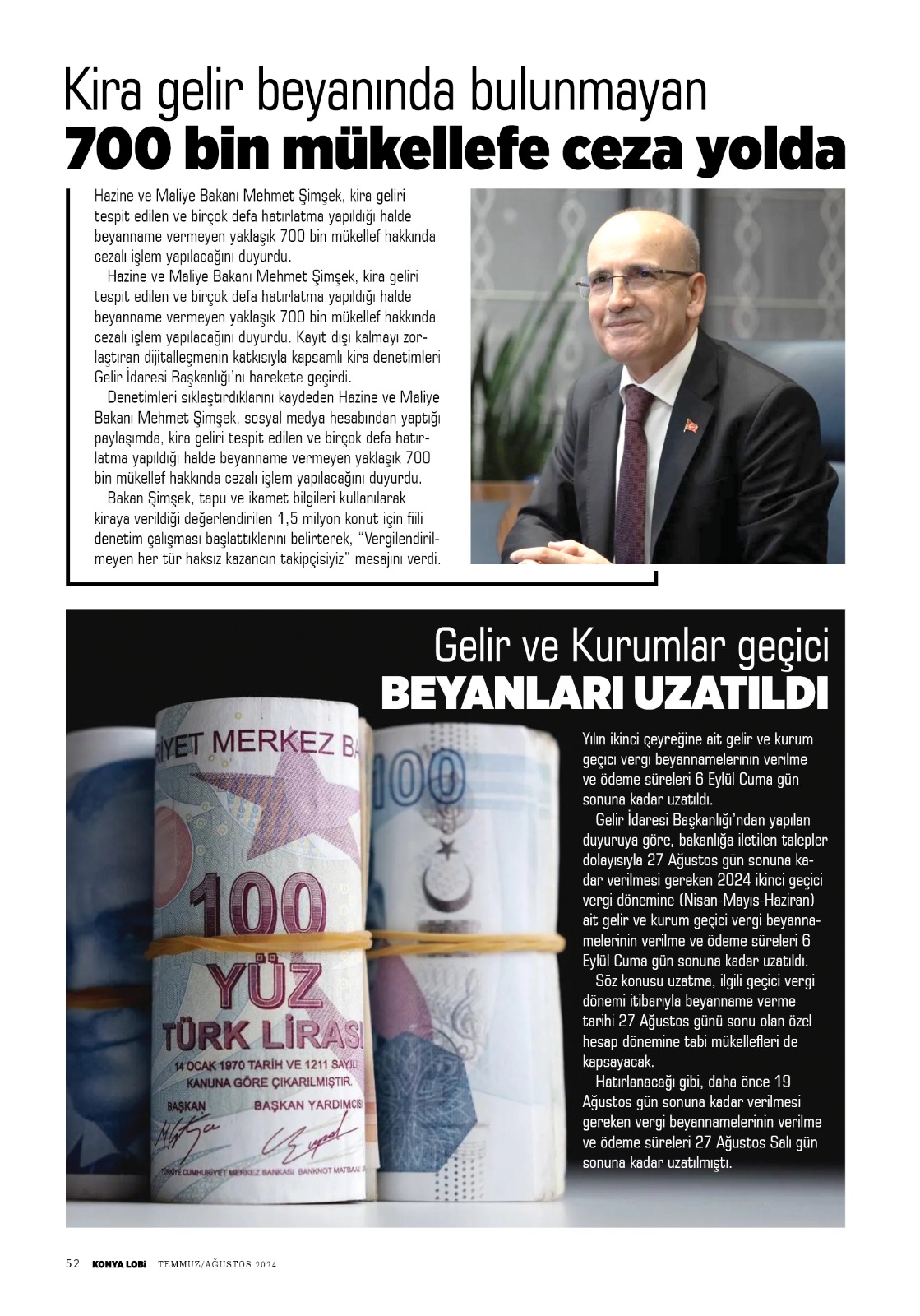 KONYA   LOBİ  DERGİSİ  AĞUSTOS 2024