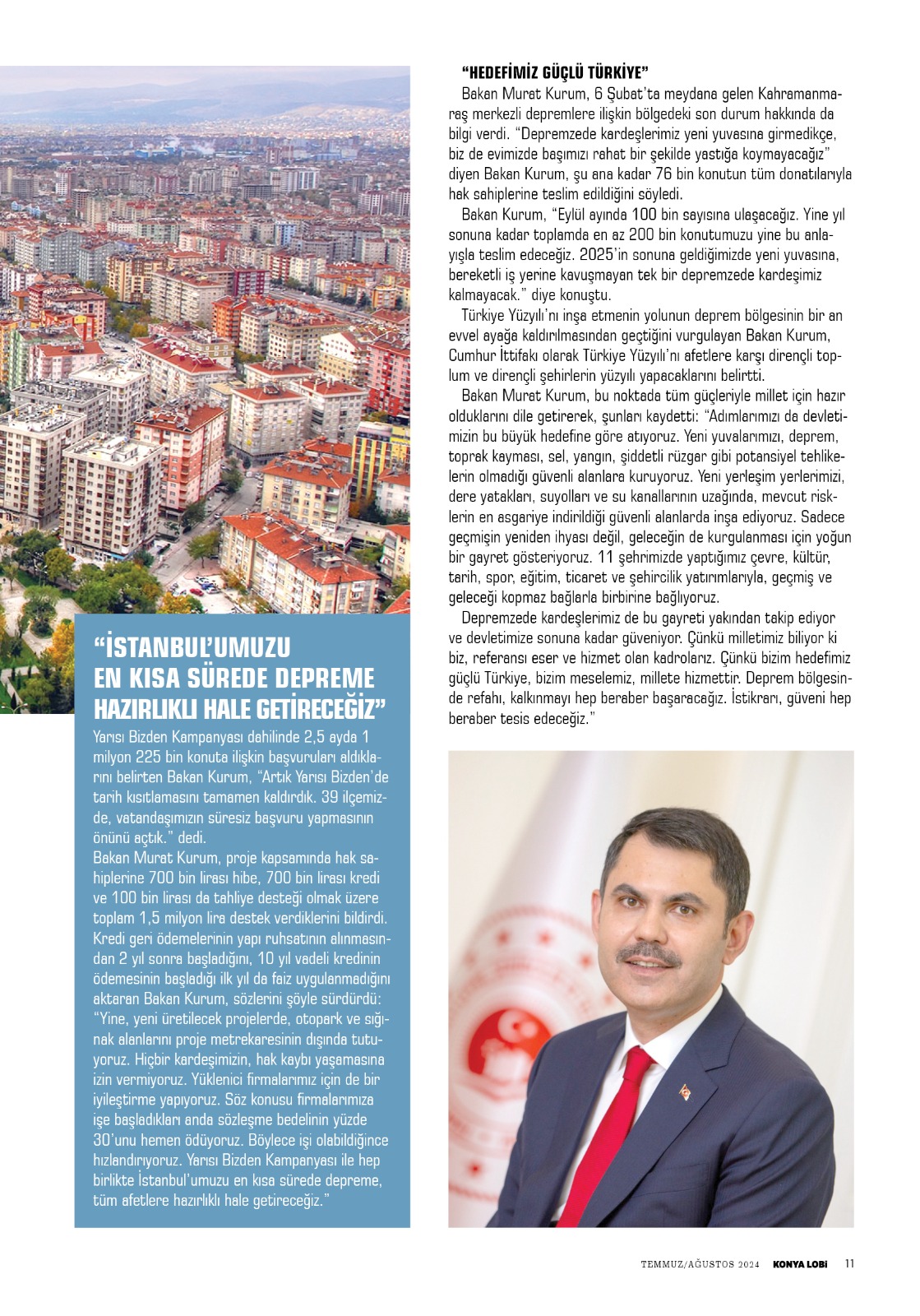 KONYA   LOBİ  DERGİSİ  AĞUSTOS 2024