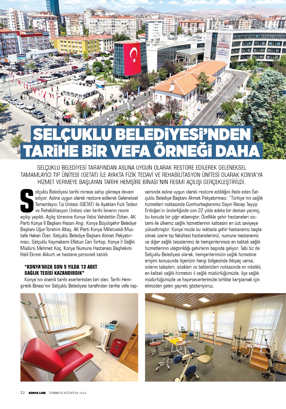 KONYA   LOBİ  DERGİSİ  AĞUSTOS 2024