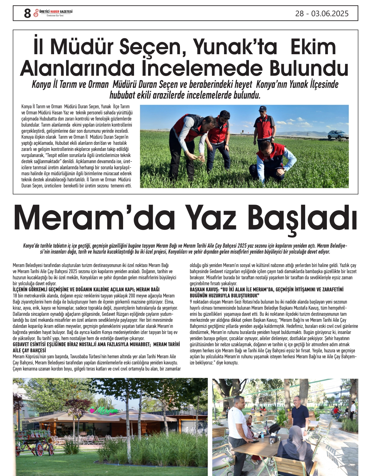 ÜRETİCİ   HABER  GAZETESİ   28.05.2025