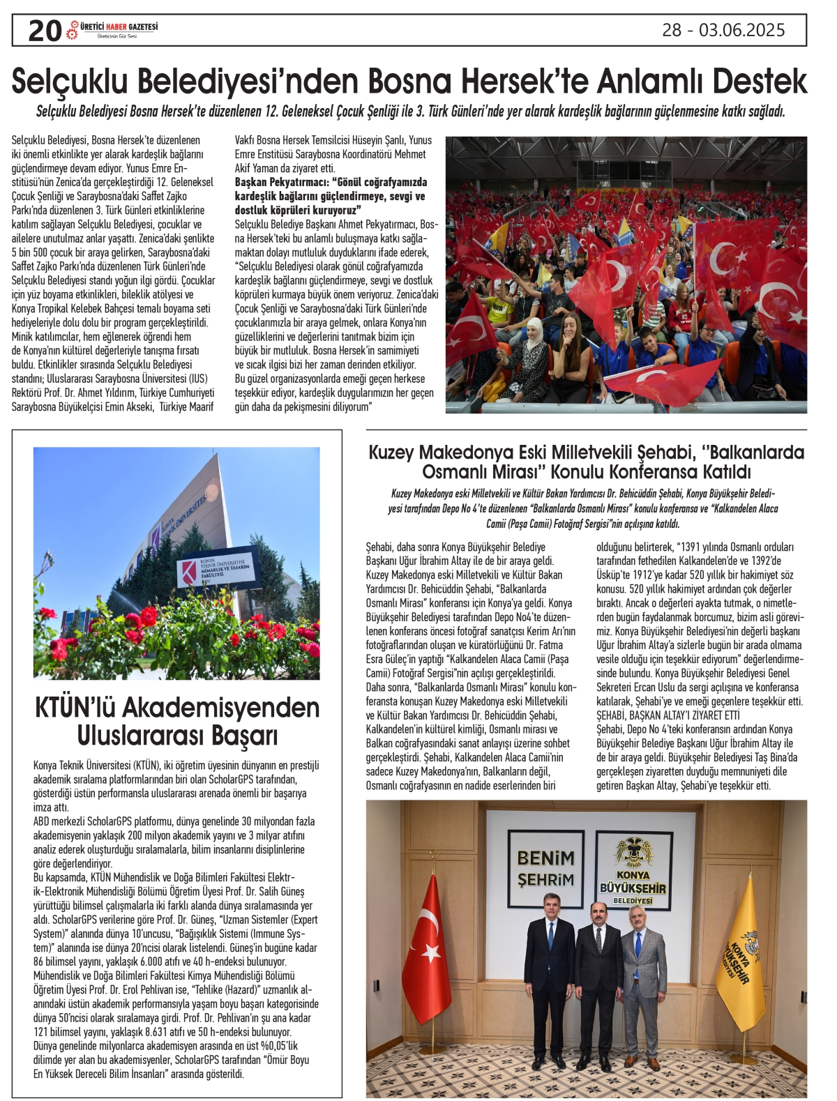 ÜRETİCİ   HABER  GAZETESİ   28.05.2025