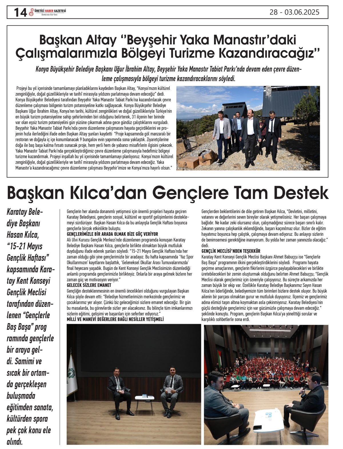 ÜRETİCİ   HABER  GAZETESİ   28.05.2025