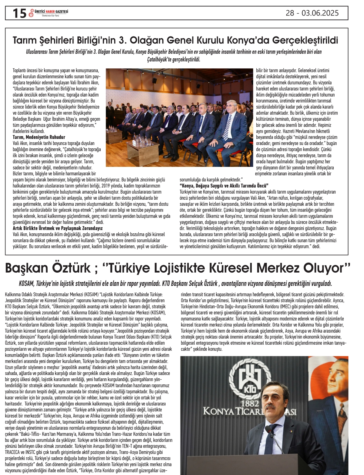 ÜRETİCİ   HABER  GAZETESİ   28.05.2025