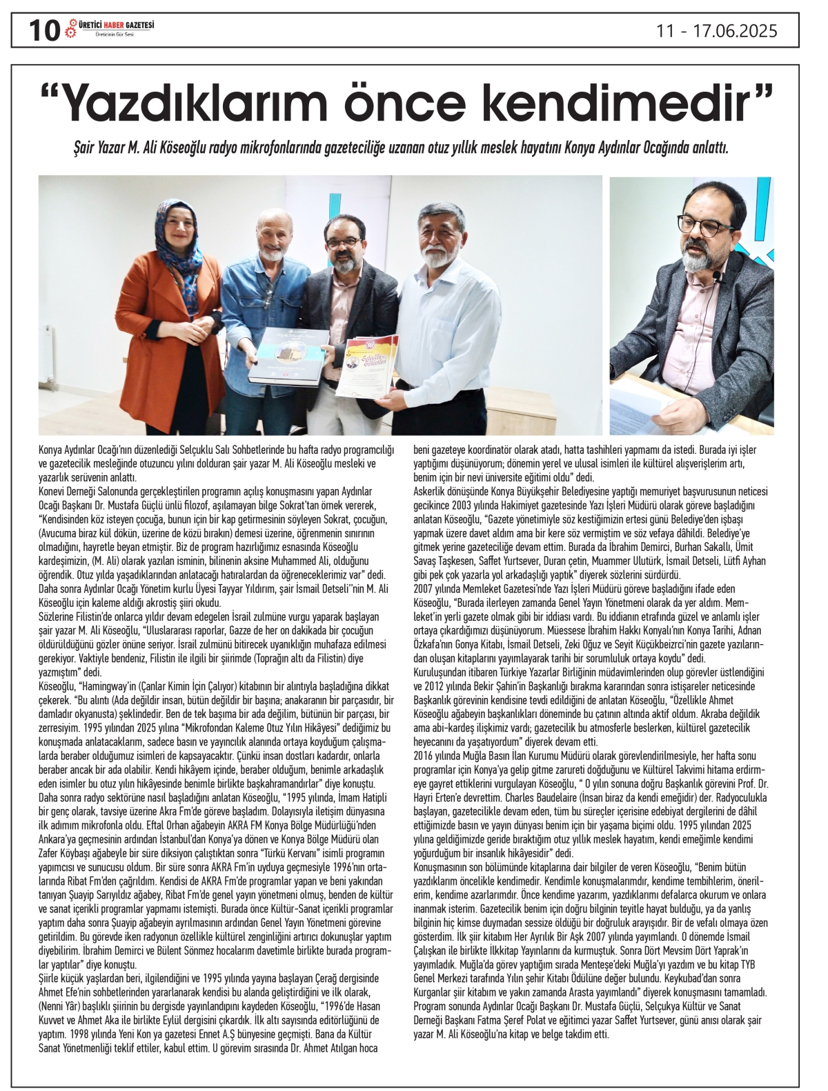 ÜRETİCİ HABER  GAZETESİ     11.06.2025