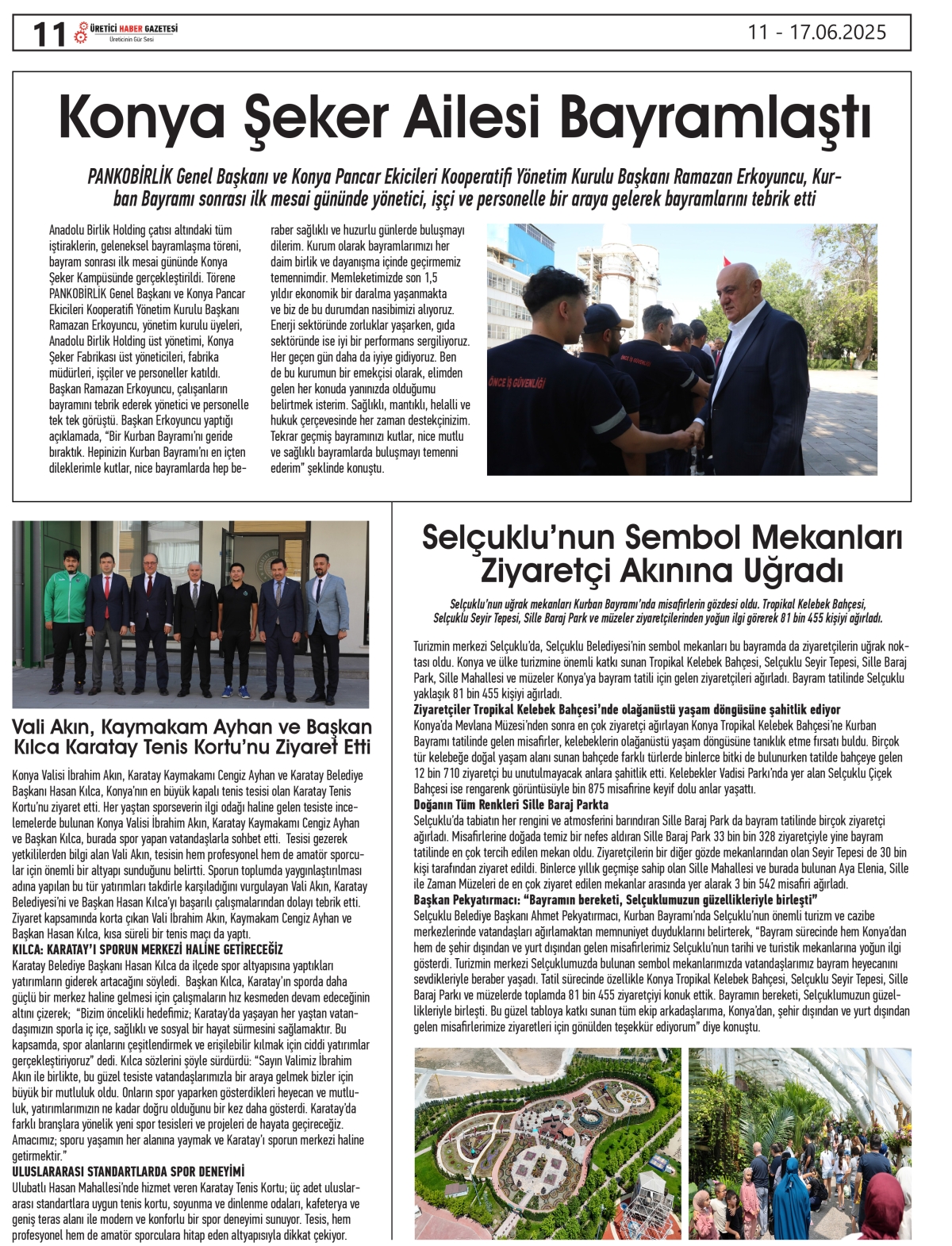ÜRETİCİ HABER  GAZETESİ     11.06.2025