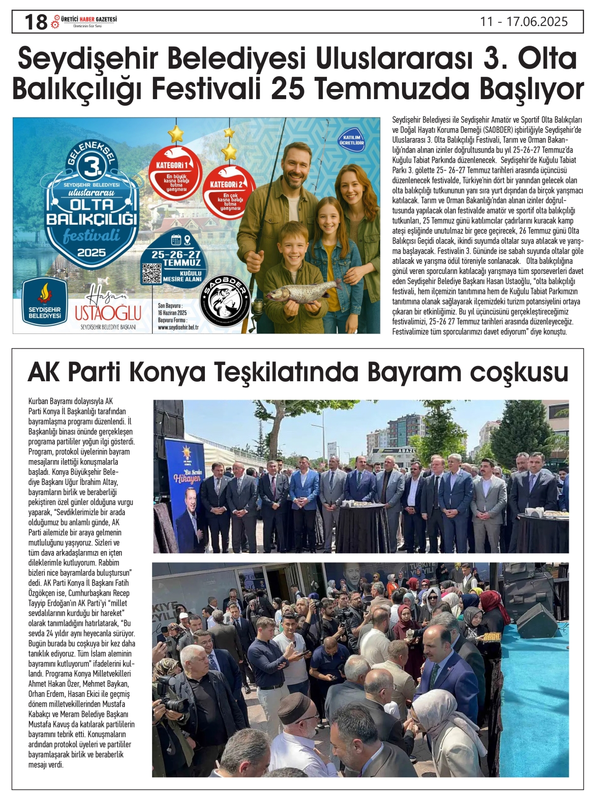 ÜRETİCİ HABER  GAZETESİ     11.06.2025