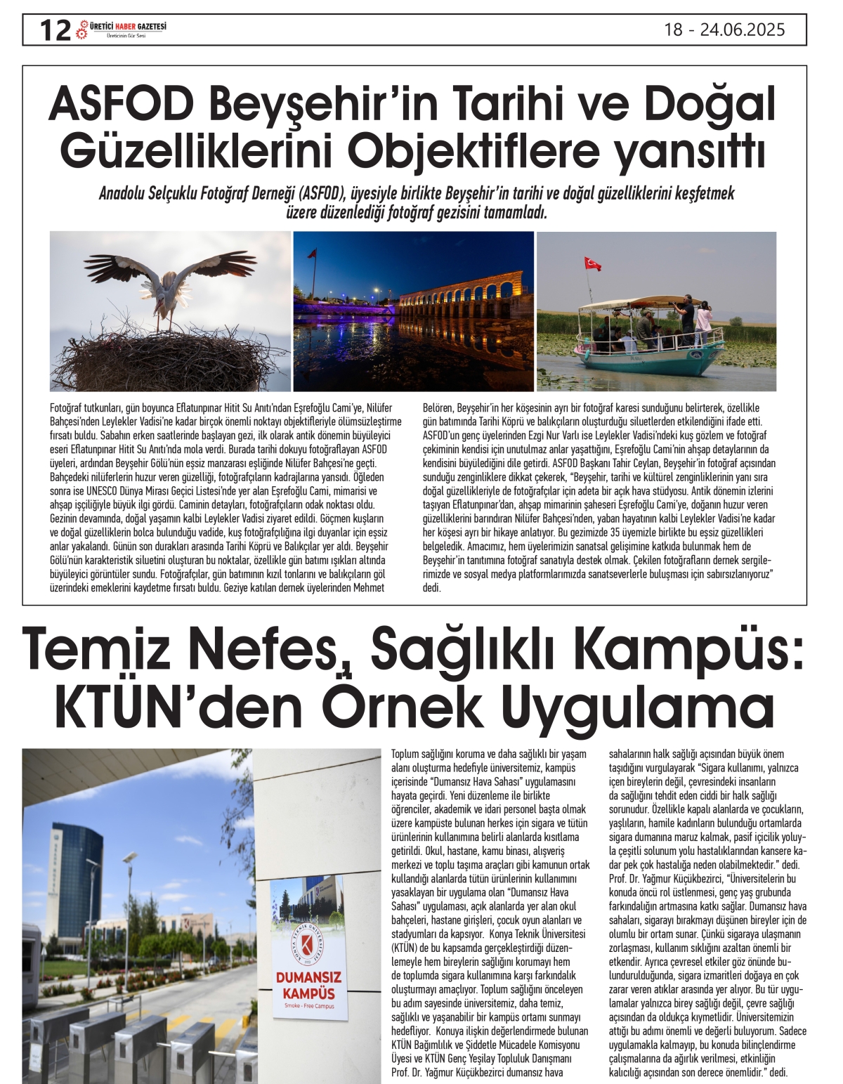 ÜRETİCİ  HABER  GAZETESİ   18.06.2025