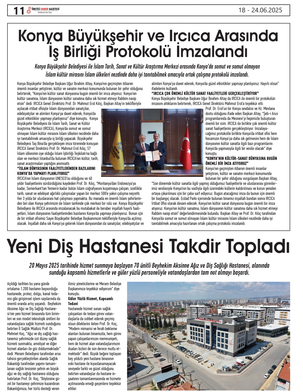ÜRETİCİ  HABER  GAZETESİ   18.06.2025