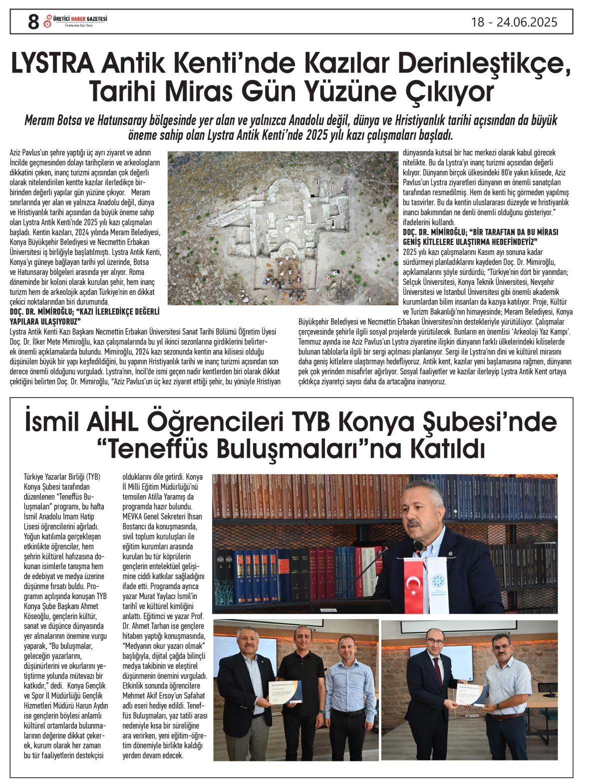 ÜRETİCİ  HABER  GAZETESİ   18.06.2025
