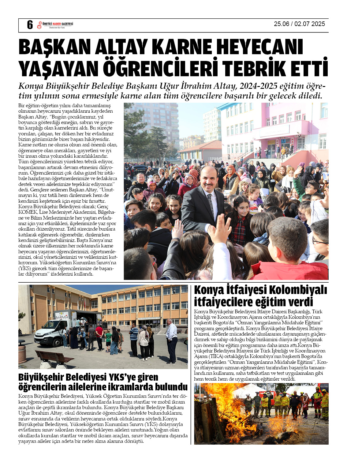 ÜRETİCİ HABER GAZETESİ   25.06.2025