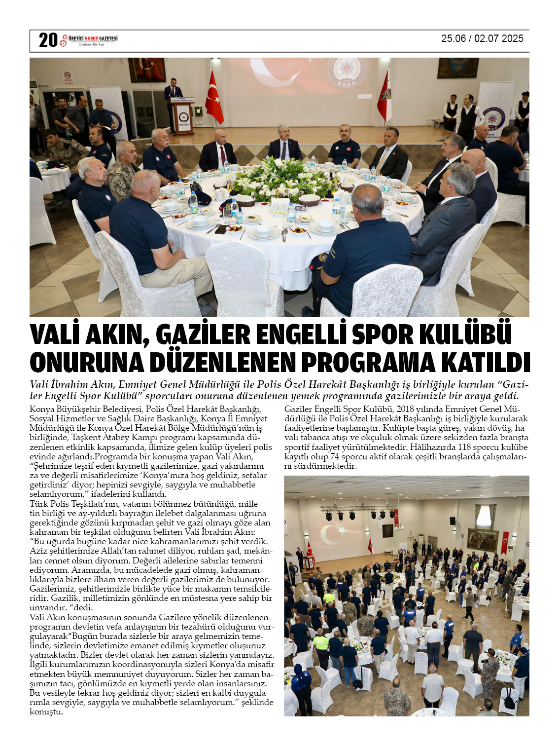 ÜRETİCİ HABER GAZETESİ   25.06.2025