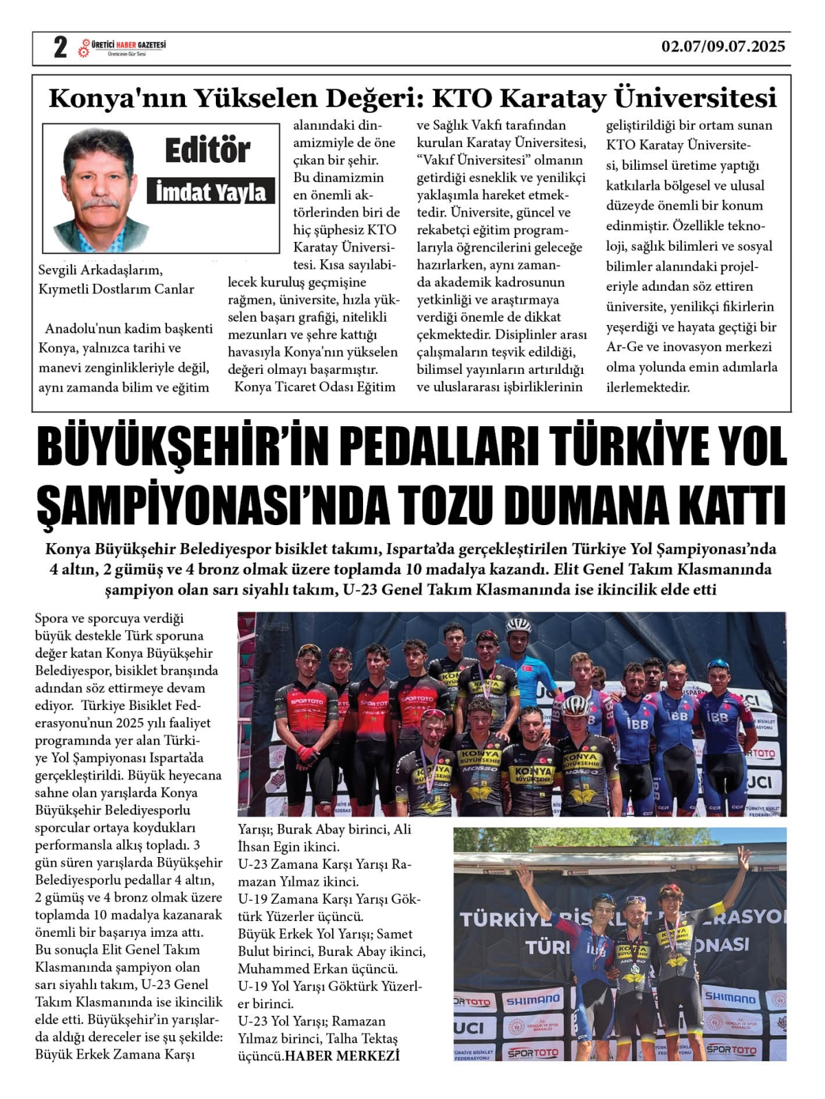 ÜRETİCİ  HABER  GAZETESİ  02.07.2025