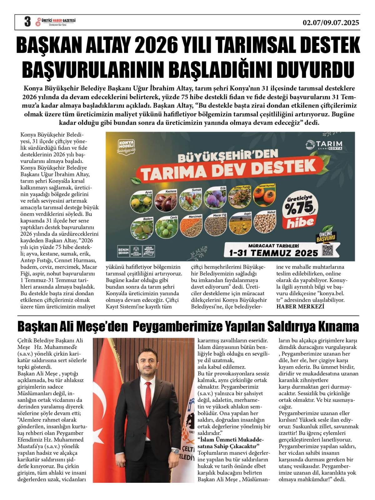 ÜRETİCİ  HABER  GAZETESİ  02.07.2025