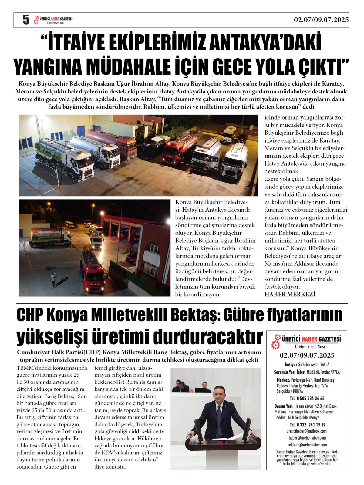 ÜRETİCİ  HABER  GAZETESİ  02.07.2025