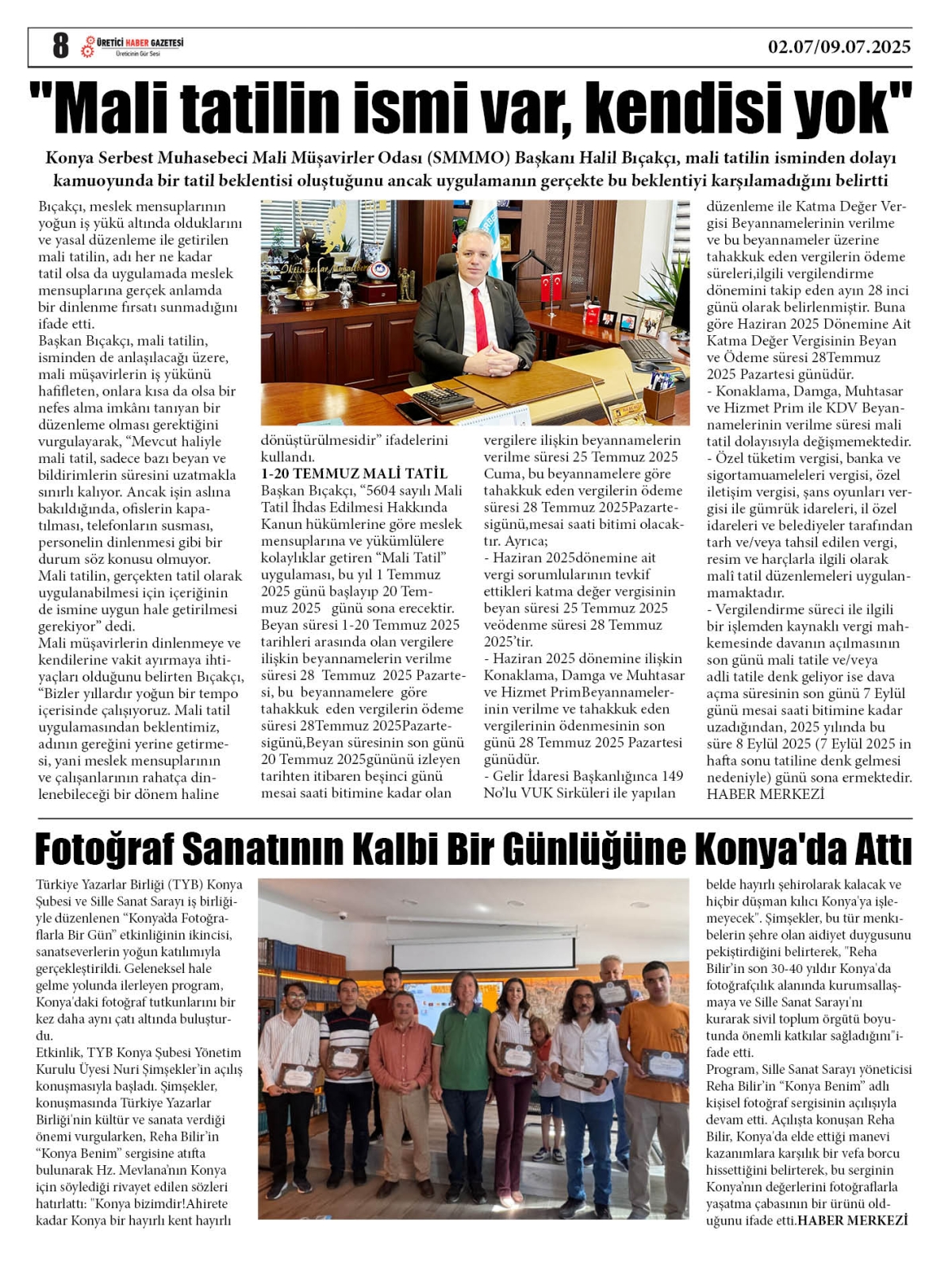ÜRETİCİ  HABER  GAZETESİ  02.07.2025