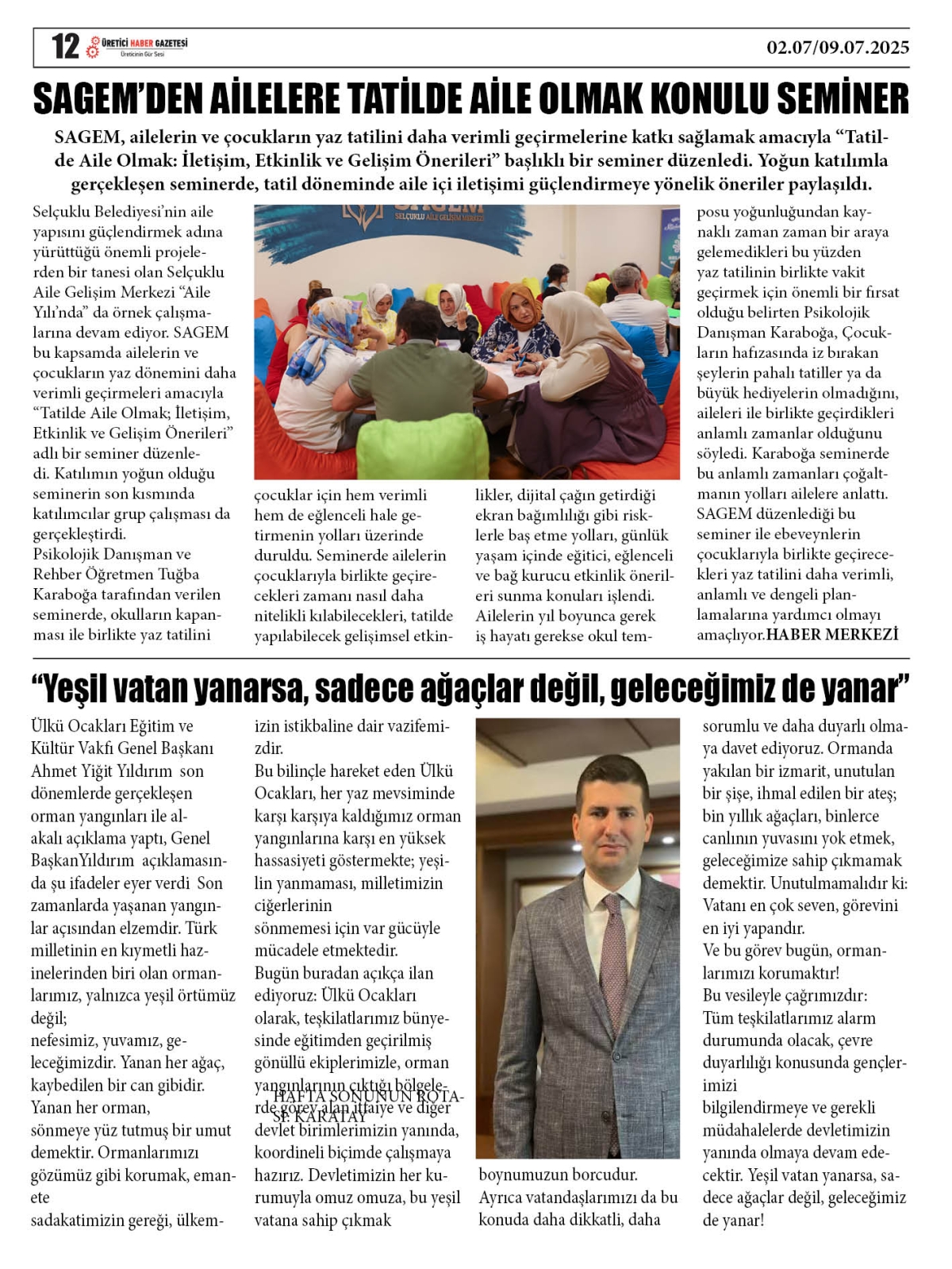 ÜRETİCİ  HABER  GAZETESİ  02.07.2025