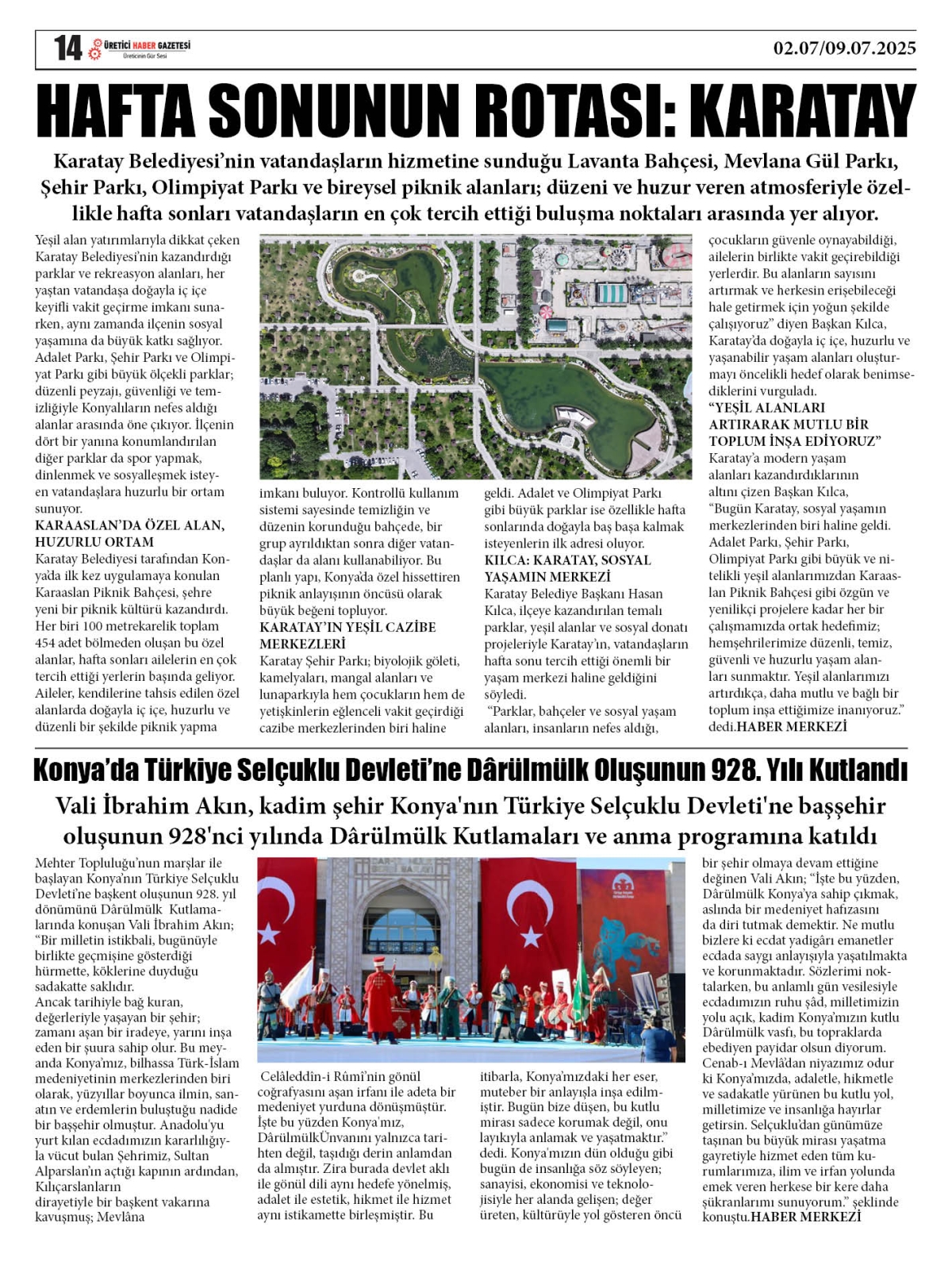 ÜRETİCİ  HABER  GAZETESİ  02.07.2025