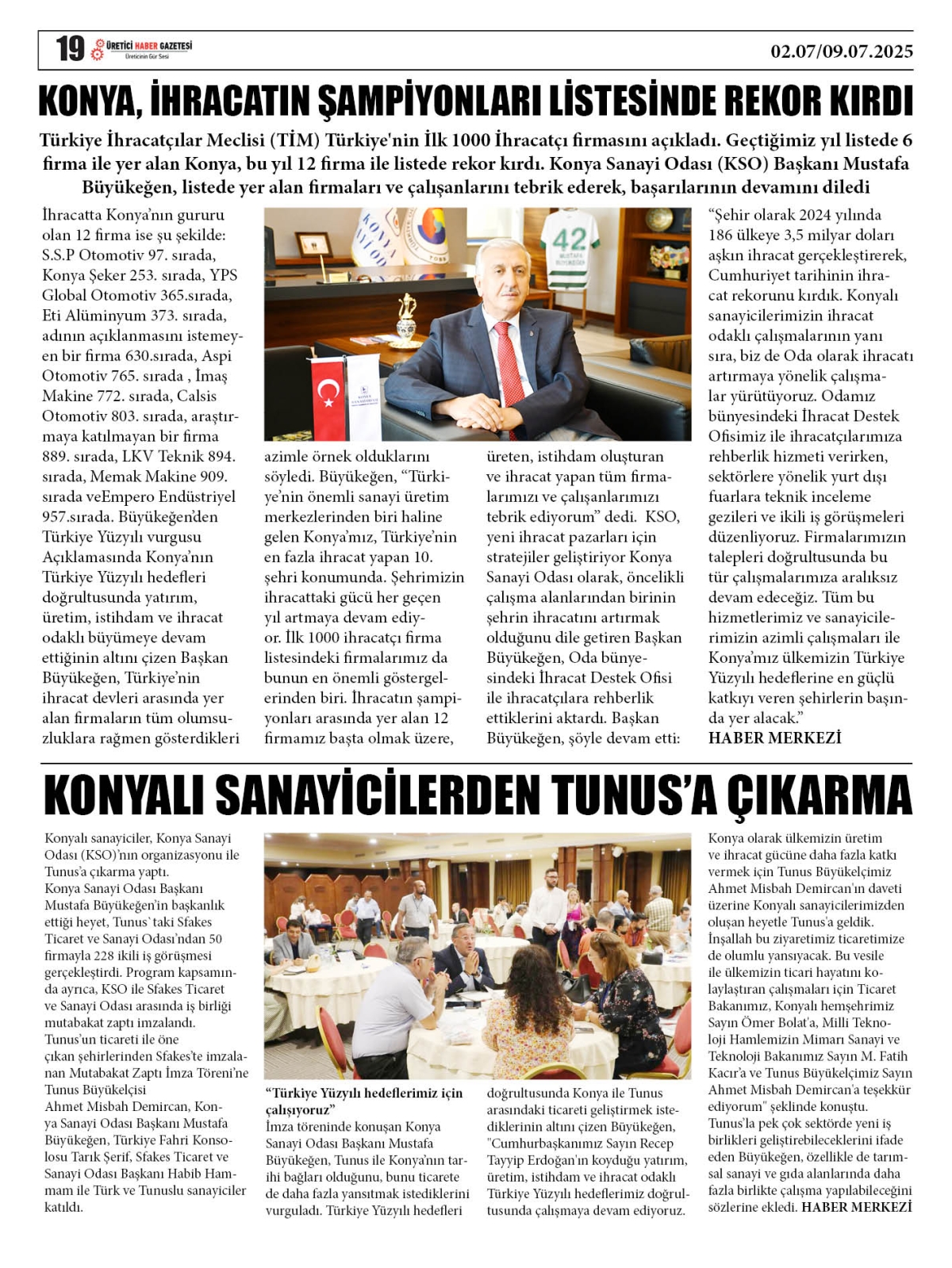ÜRETİCİ  HABER  GAZETESİ  02.07.2025