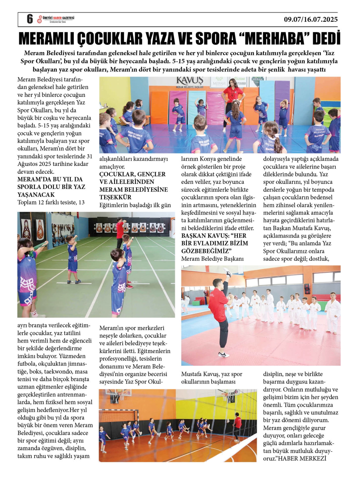 ÜRETİCİ  HABER  GAZETESİ  09.07.2025