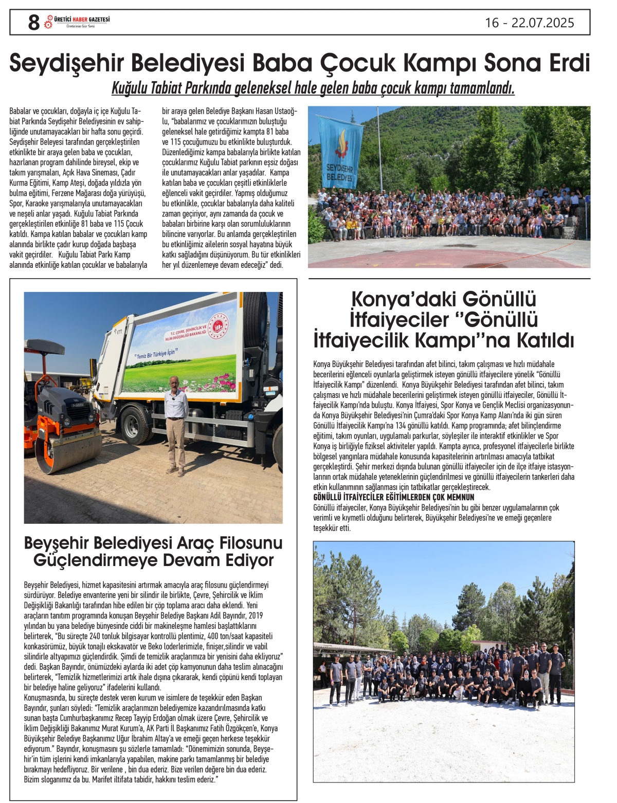 ÜRETİCİ  HABER  GAZETESİ    16.07.2025