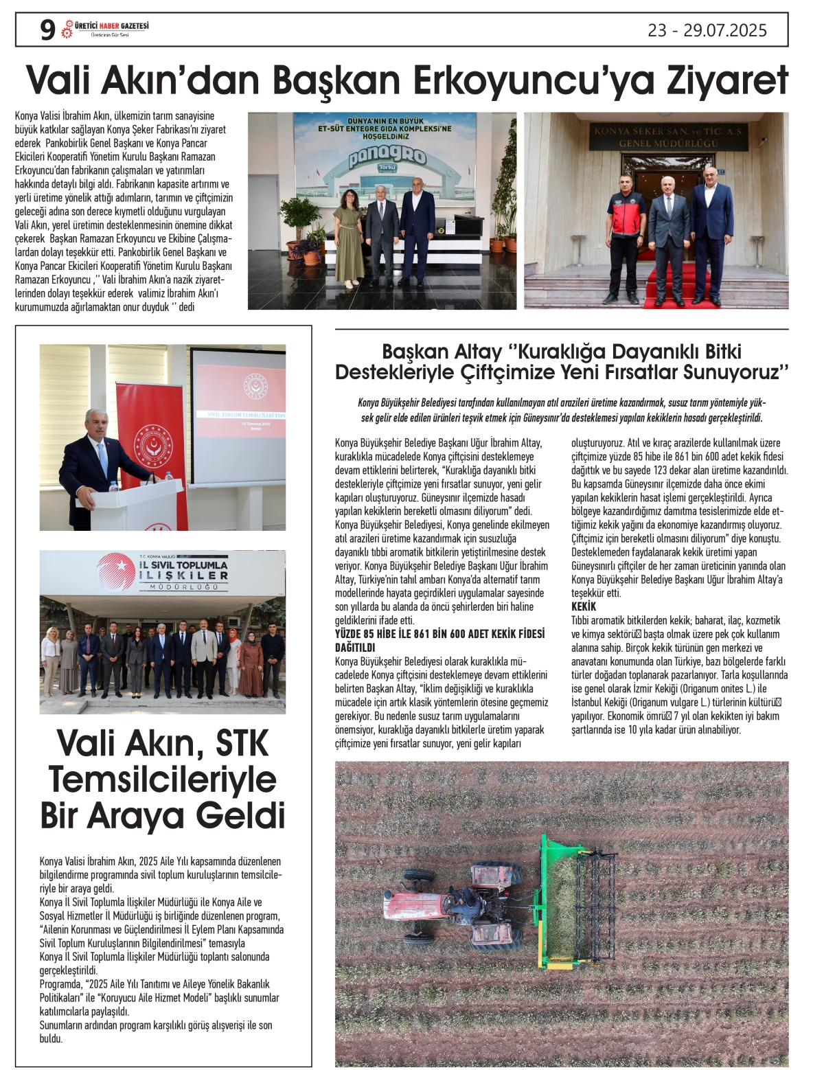 ÜRETİCİ  HABER  GAZETESİ     23.07.2025