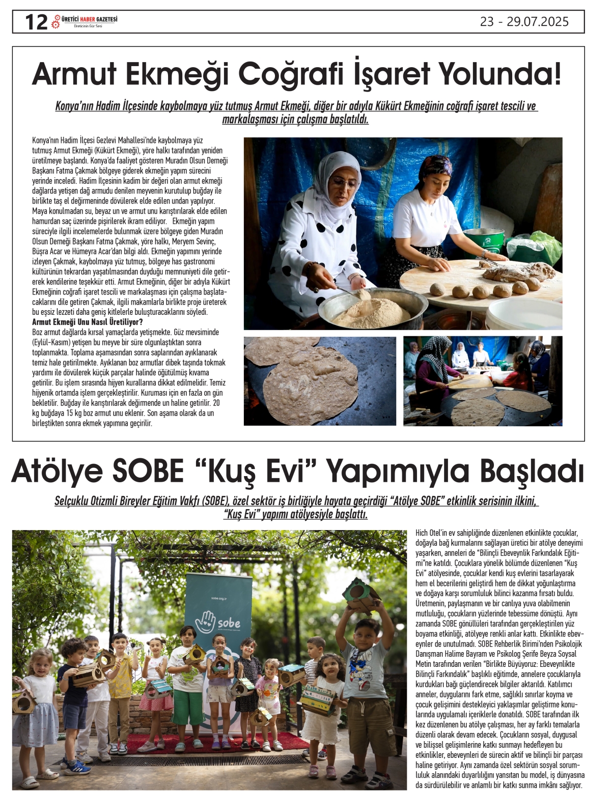 ÜRETİCİ  HABER  GAZETESİ     23.07.2025