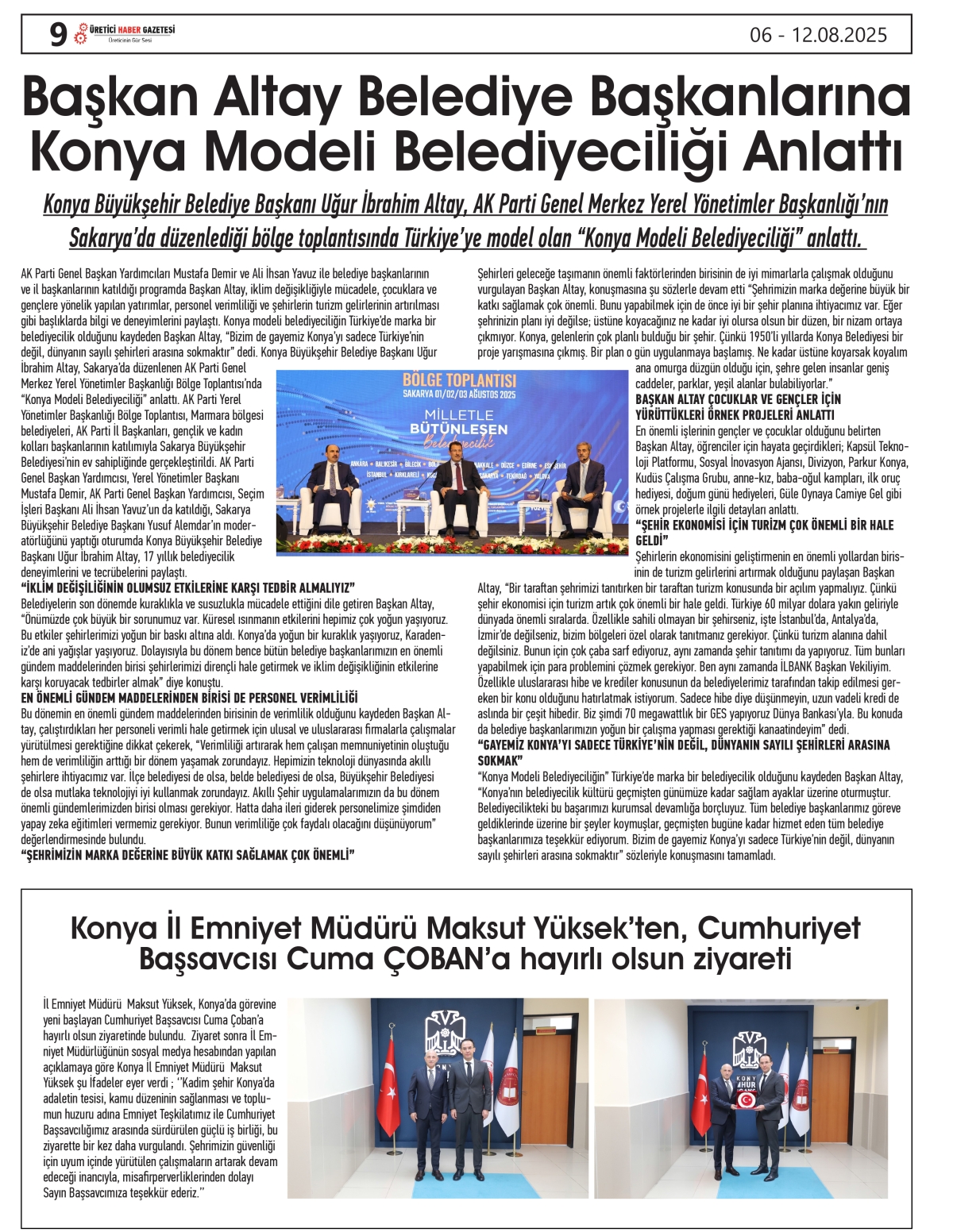 ÜRETİCİ HABER GAZETESİ   06.08.2025