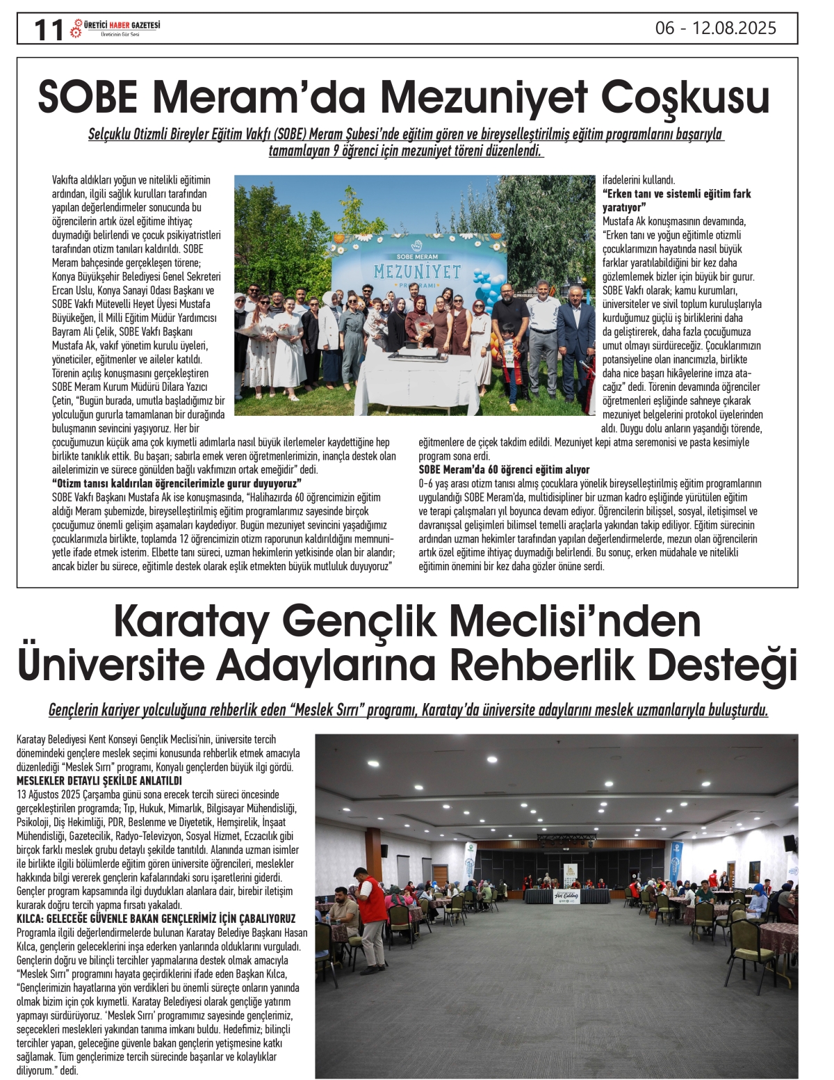 ÜRETİCİ HABER GAZETESİ   06.08.2025