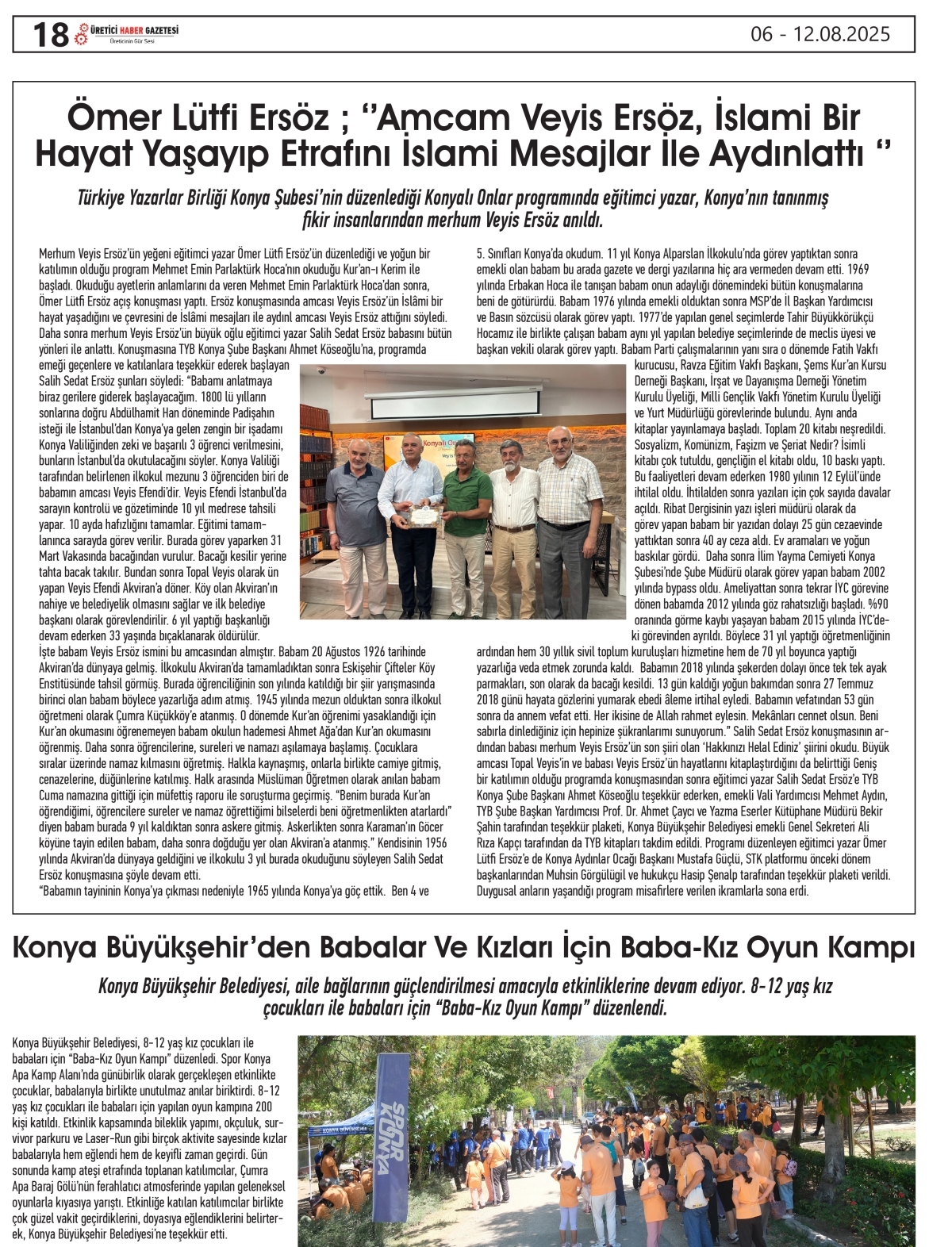 ÜRETİCİ HABER GAZETESİ   06.08.2025