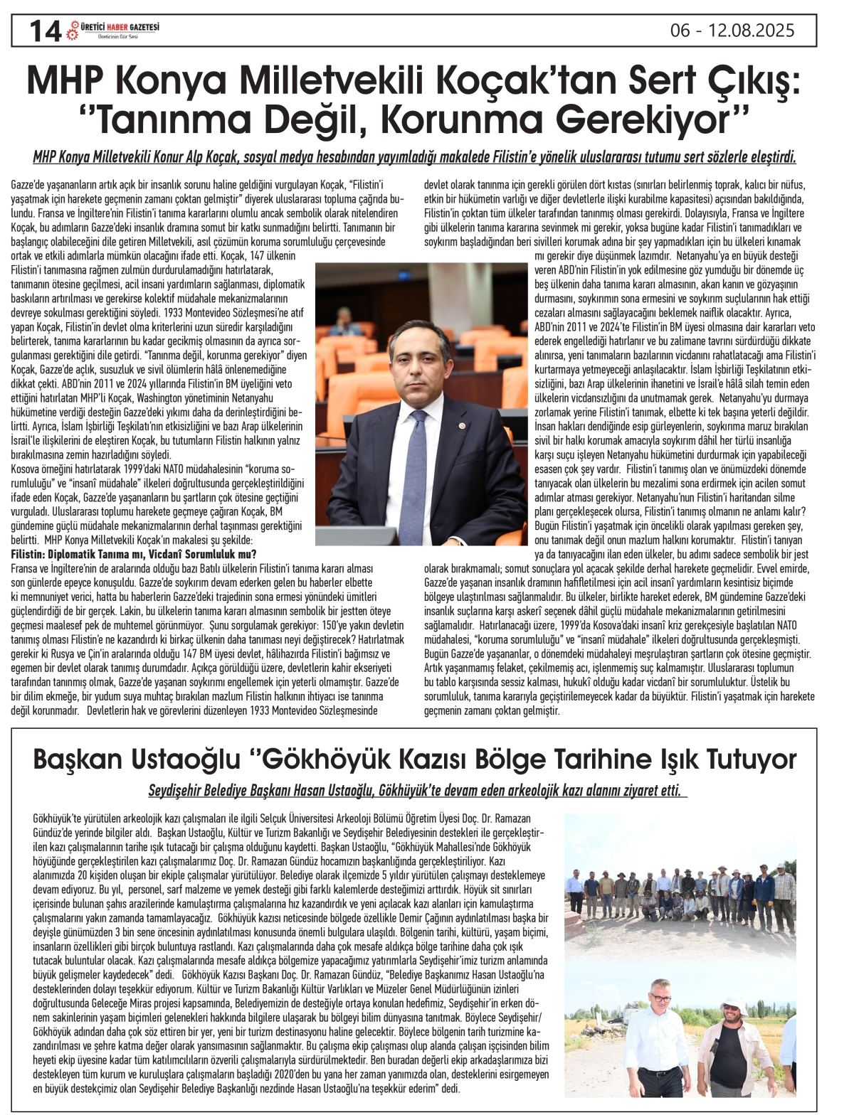 ÜRETİCİ HABER GAZETESİ   06.08.2025