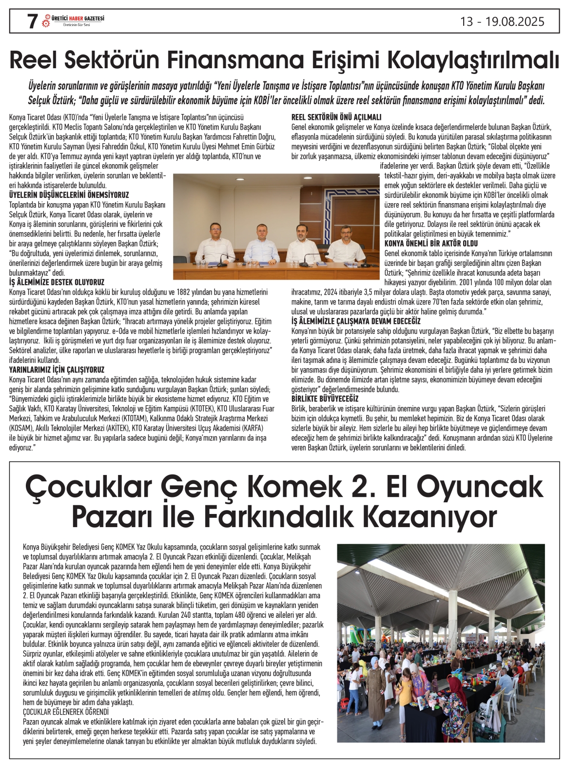 ÜRETİCİ  HABER  GAZETSİ   13.08.2025