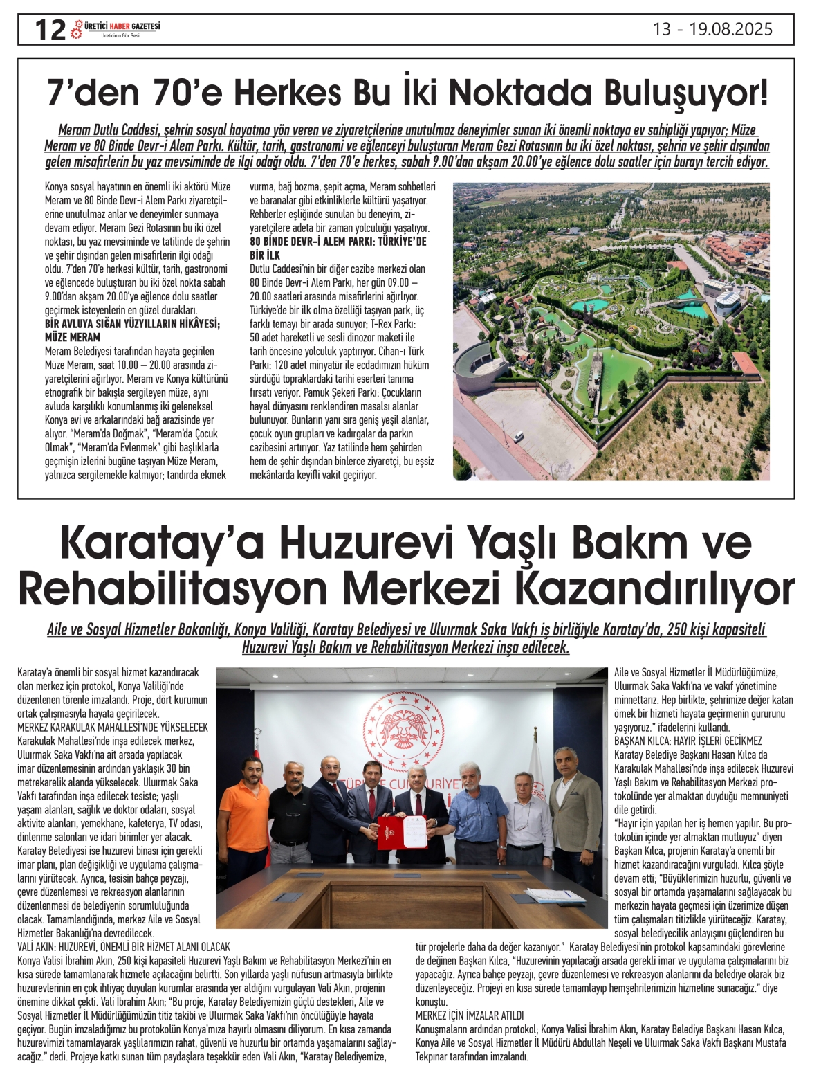 ÜRETİCİ  HABER  GAZETSİ   13.08.2025
