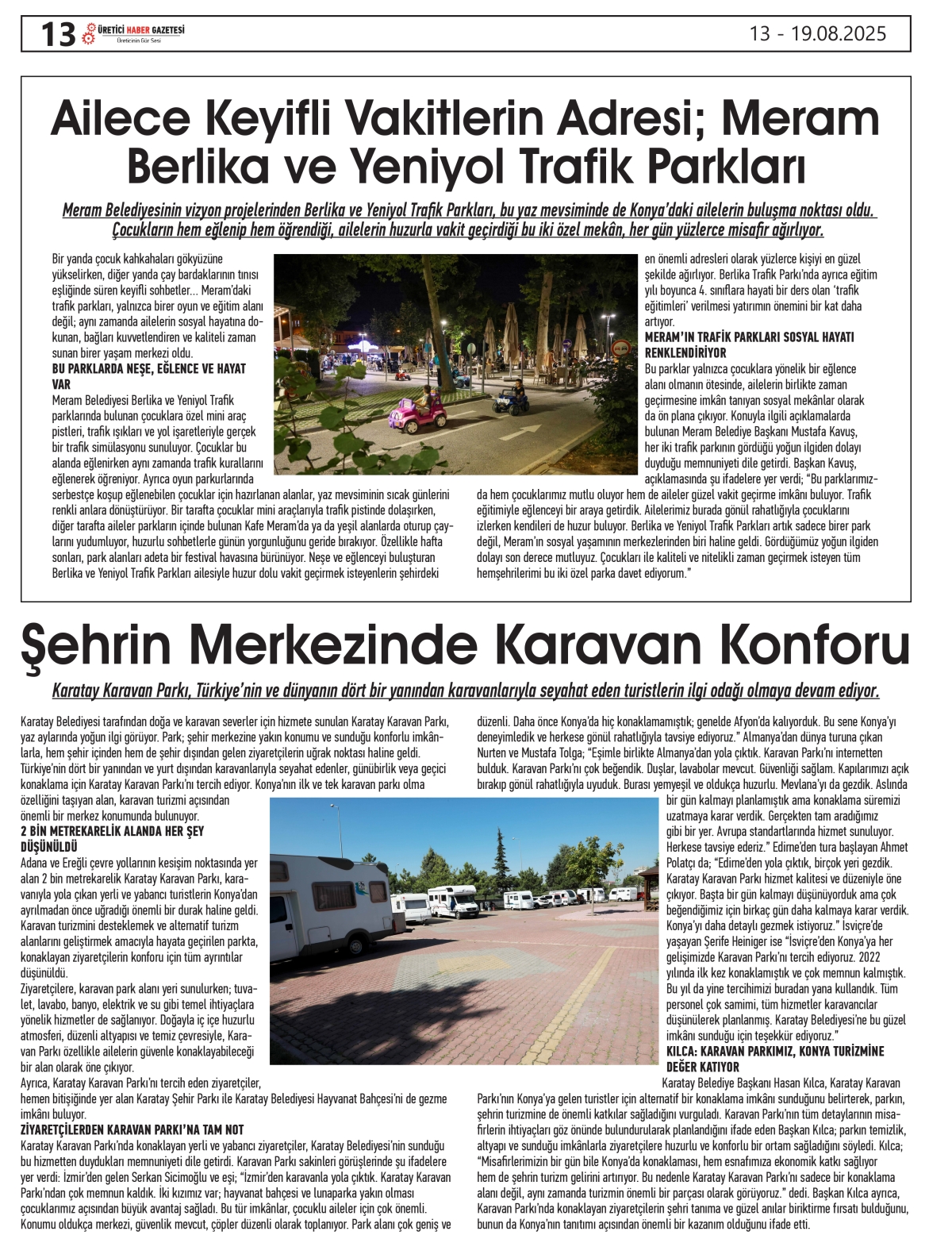 ÜRETİCİ  HABER  GAZETSİ   13.08.2025