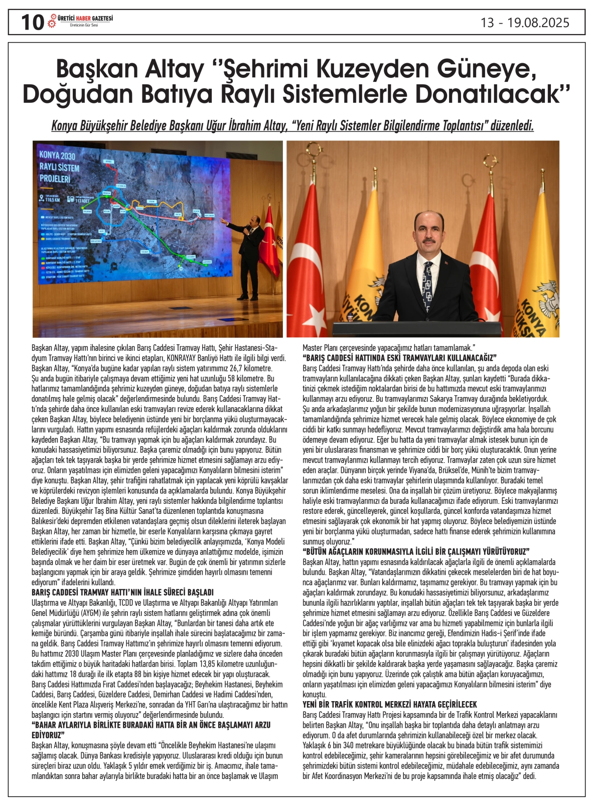 ÜRETİCİ  HABER  GAZETSİ   13.08.2025