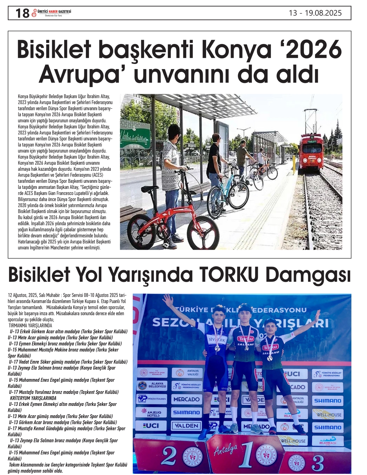 ÜRETİCİ  HABER  GAZETSİ   13.08.2025