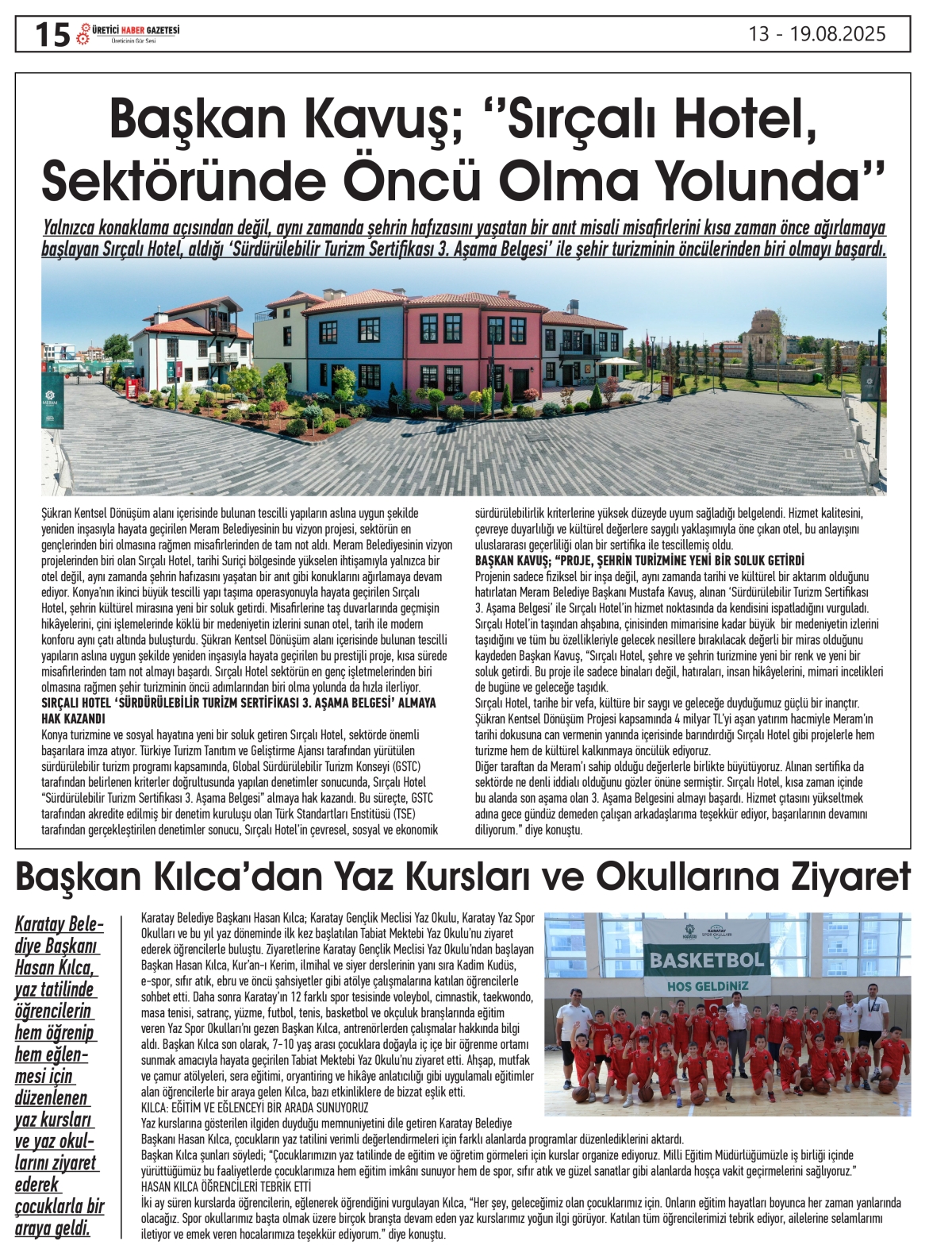 ÜRETİCİ  HABER  GAZETSİ   13.08.2025