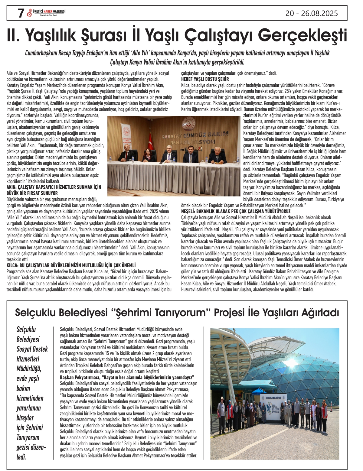 ÜRETİCİ HABER GAZETESİ  20.08.2025