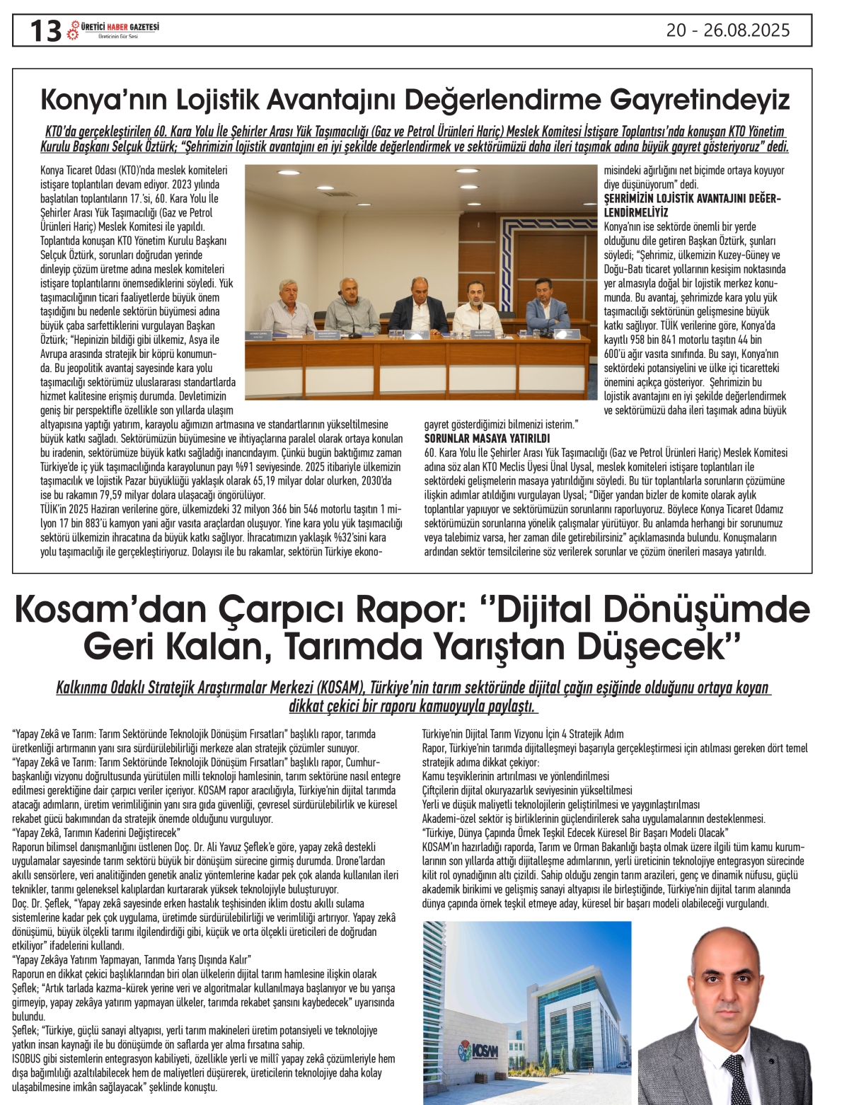 ÜRETİCİ HABER GAZETESİ  20.08.2025