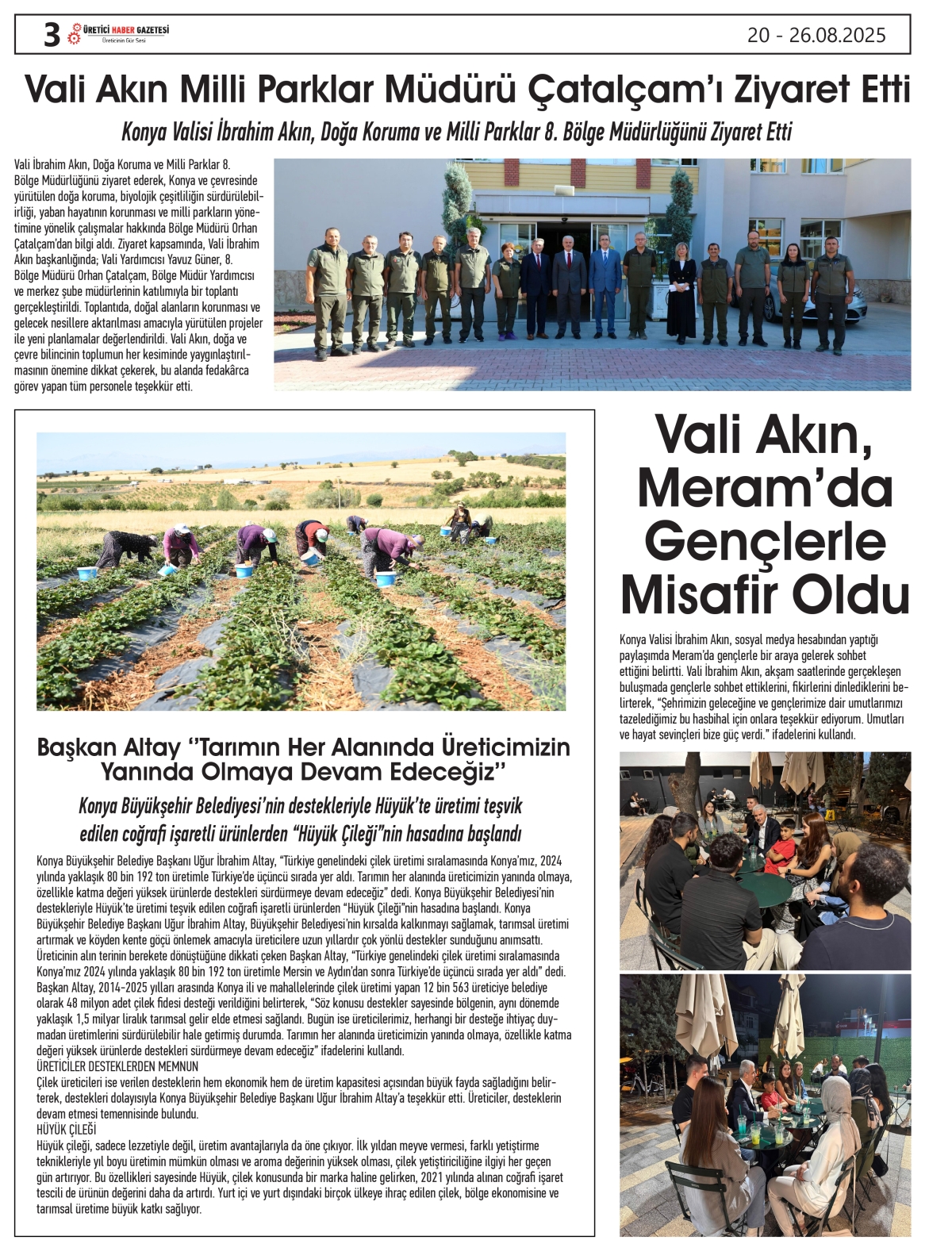 ÜRETİCİ HABER GAZETESİ  20.08.2025