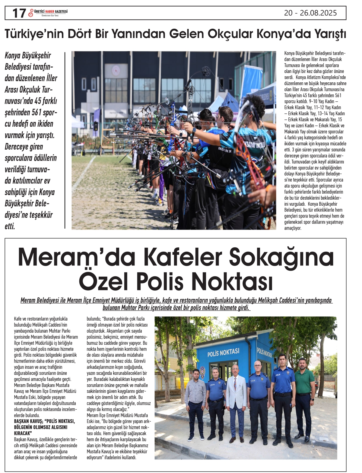 ÜRETİCİ HABER GAZETESİ  20.08.2025