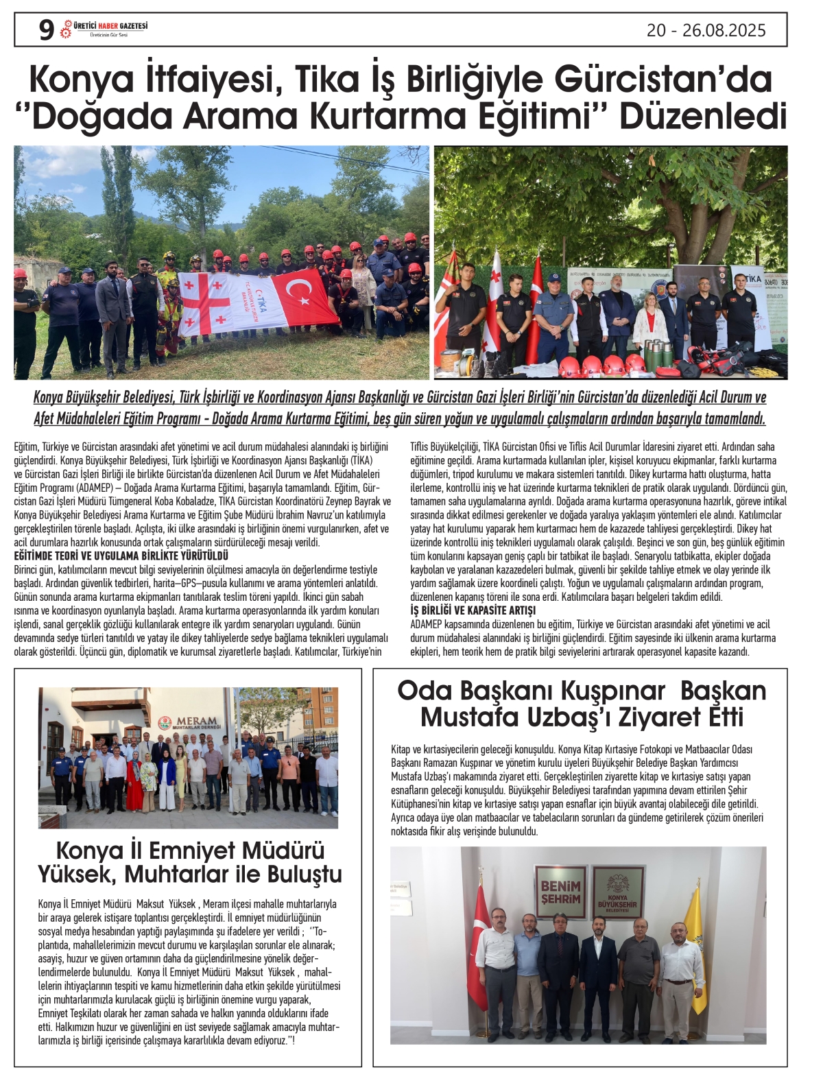 ÜRETİCİ HABER GAZETESİ  20.08.2025