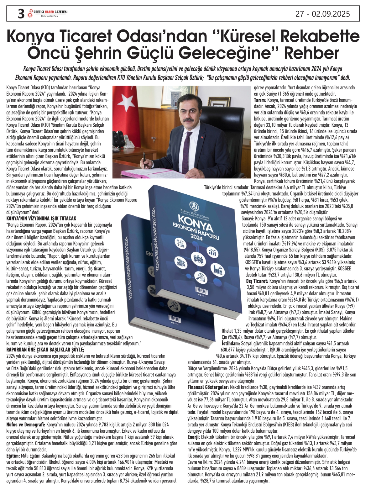 ÜRETİCİ  HABER  GAZTESİ  27.08.2025