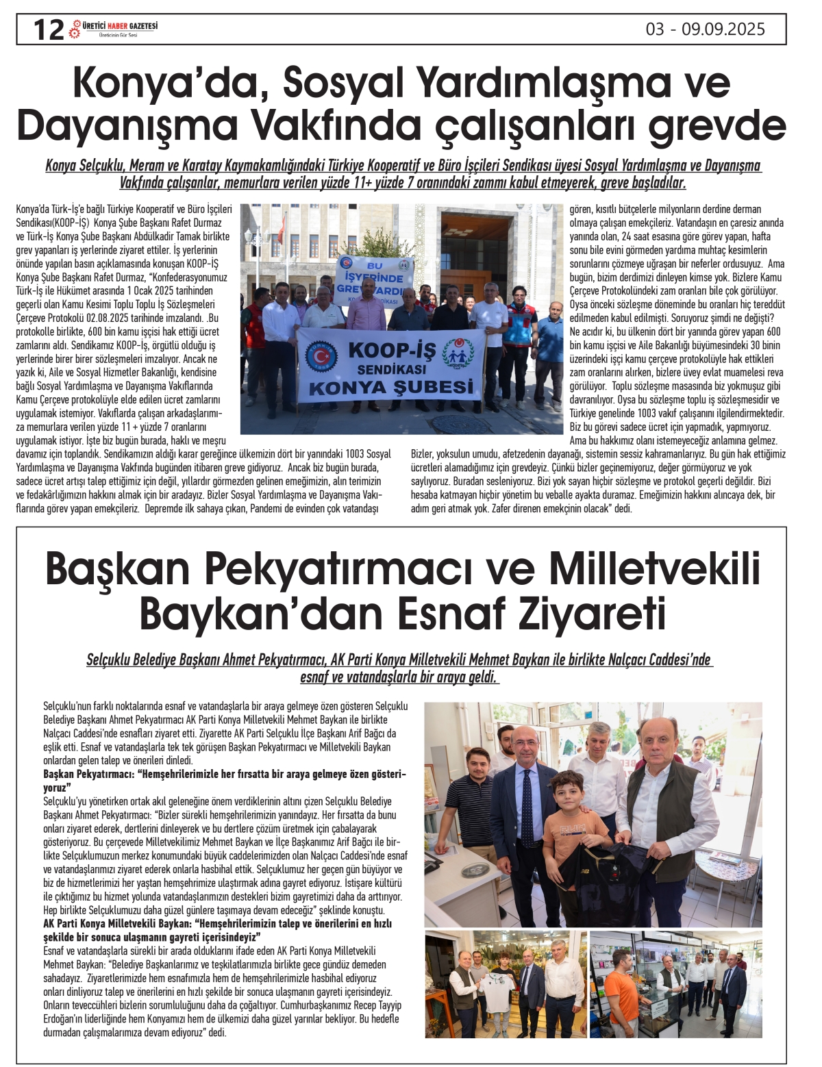 ÜRETİCİ  HABER  GAZETESİ  02.09.2025