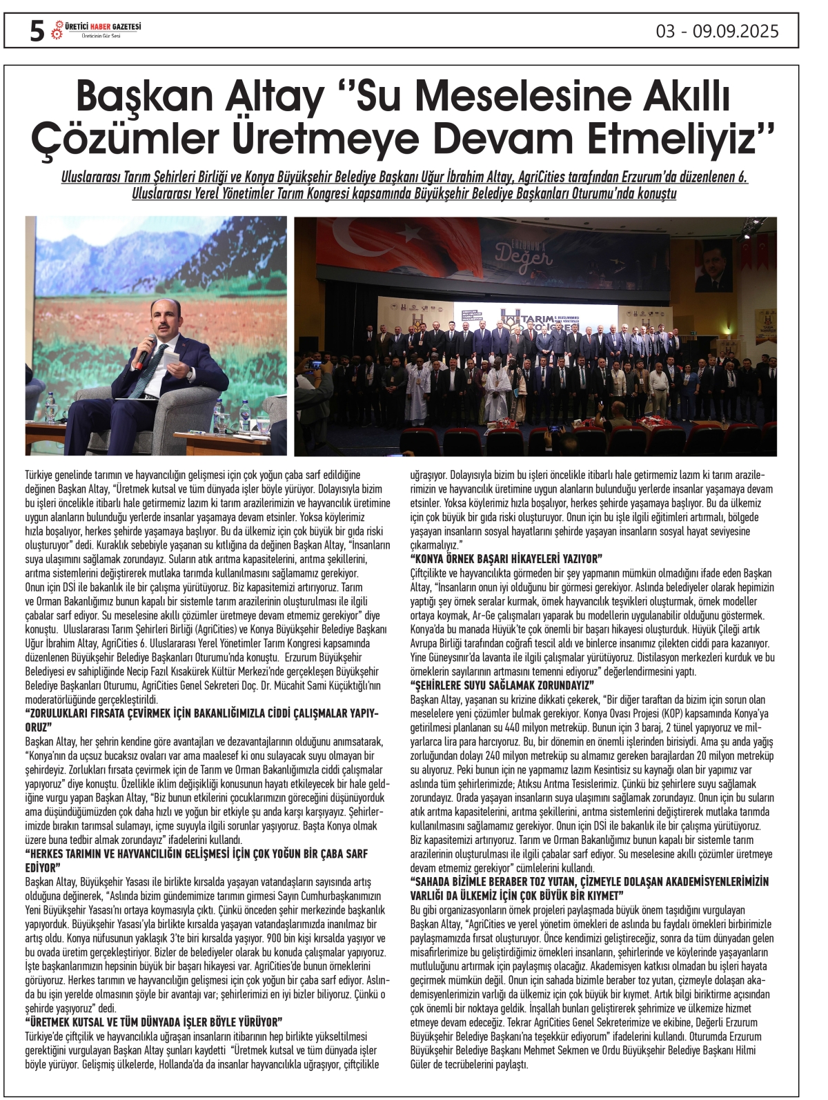 ÜRETİCİ  HABER  GAZETESİ  02.09.2025