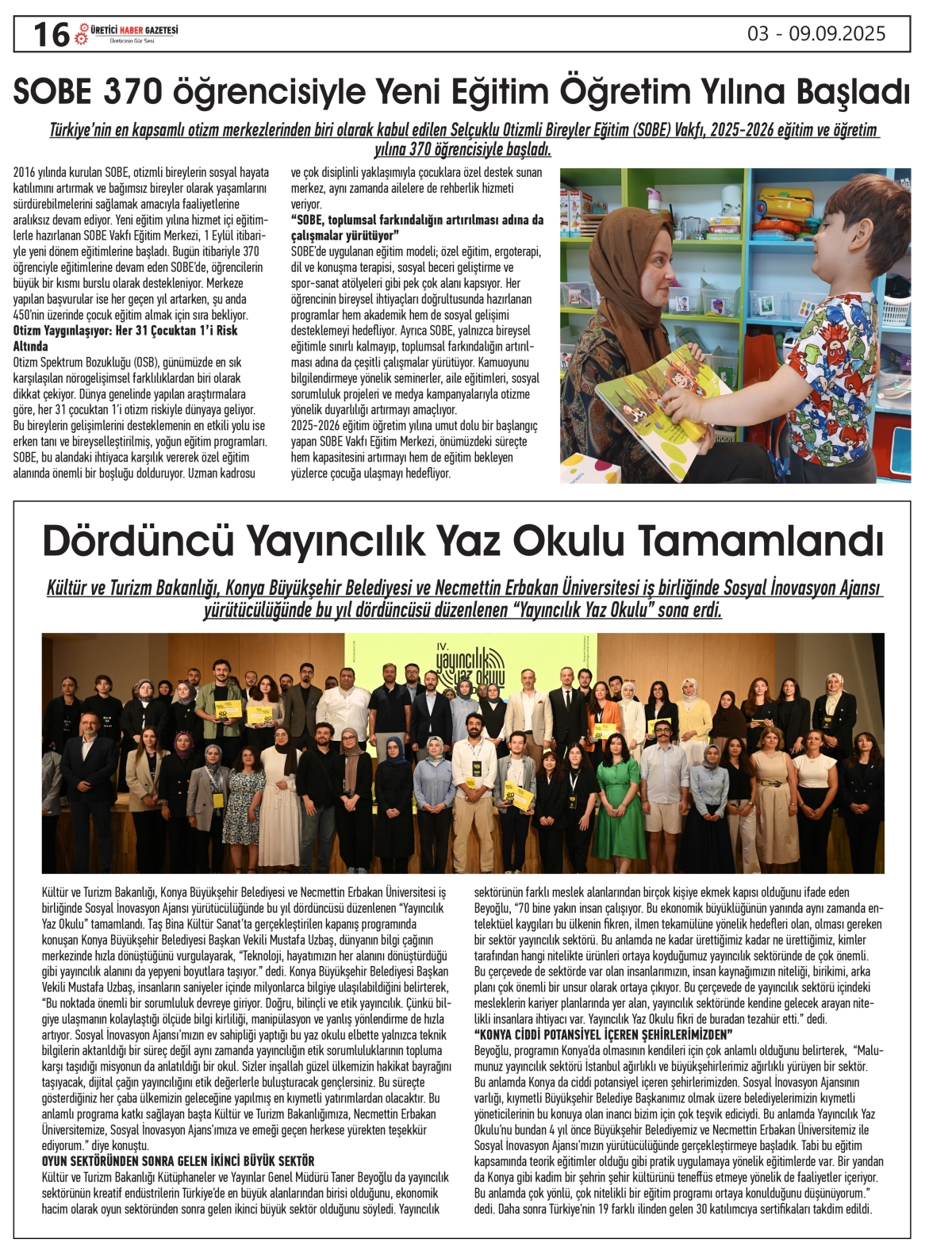 ÜRETİCİ  HABER  GAZETESİ  02.09.2025